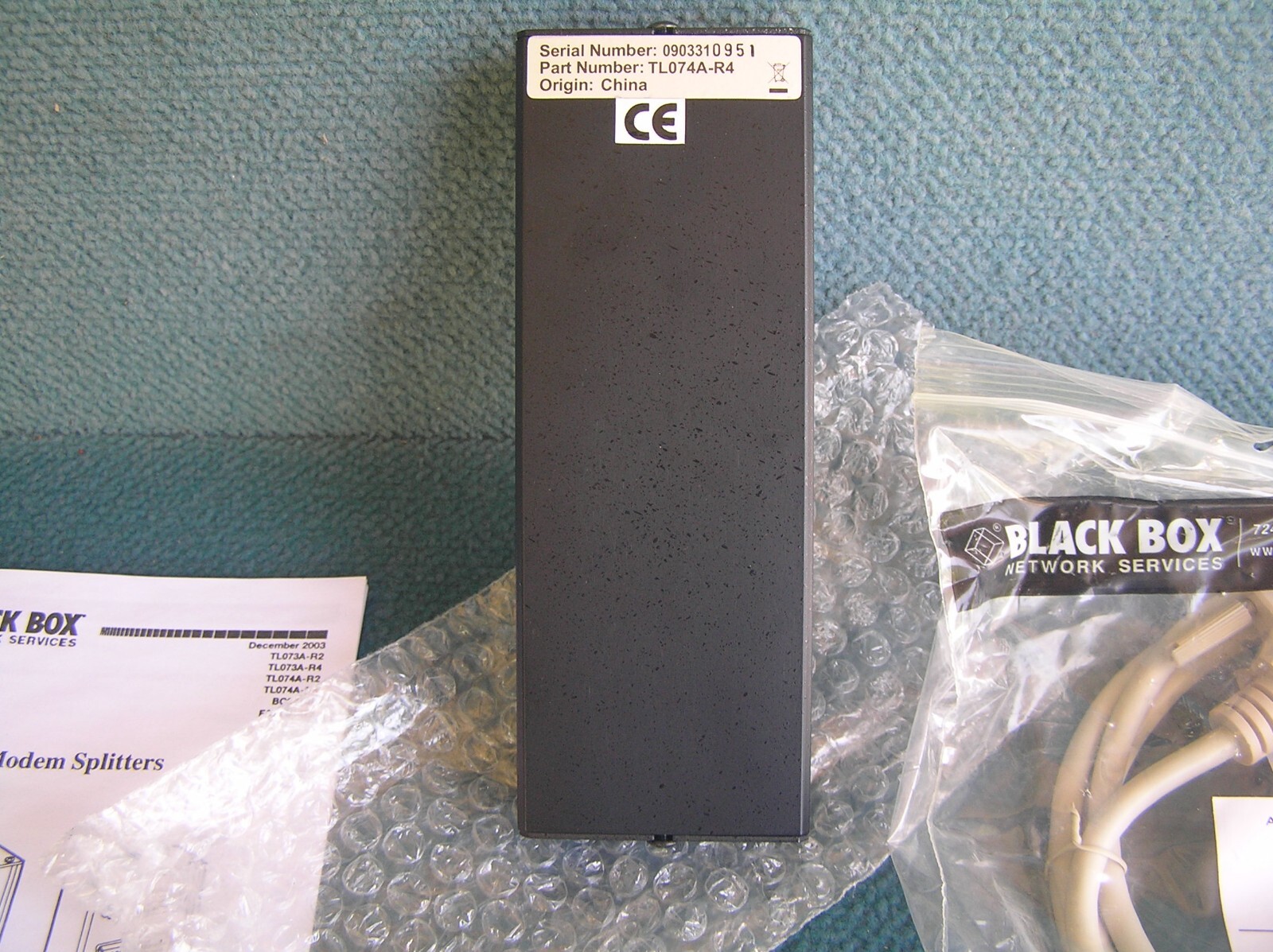 BLACK BOX 6-PORT (MS6) MODEM SPLITTER TL074A-R4 MODEM SHARING 6 USERS