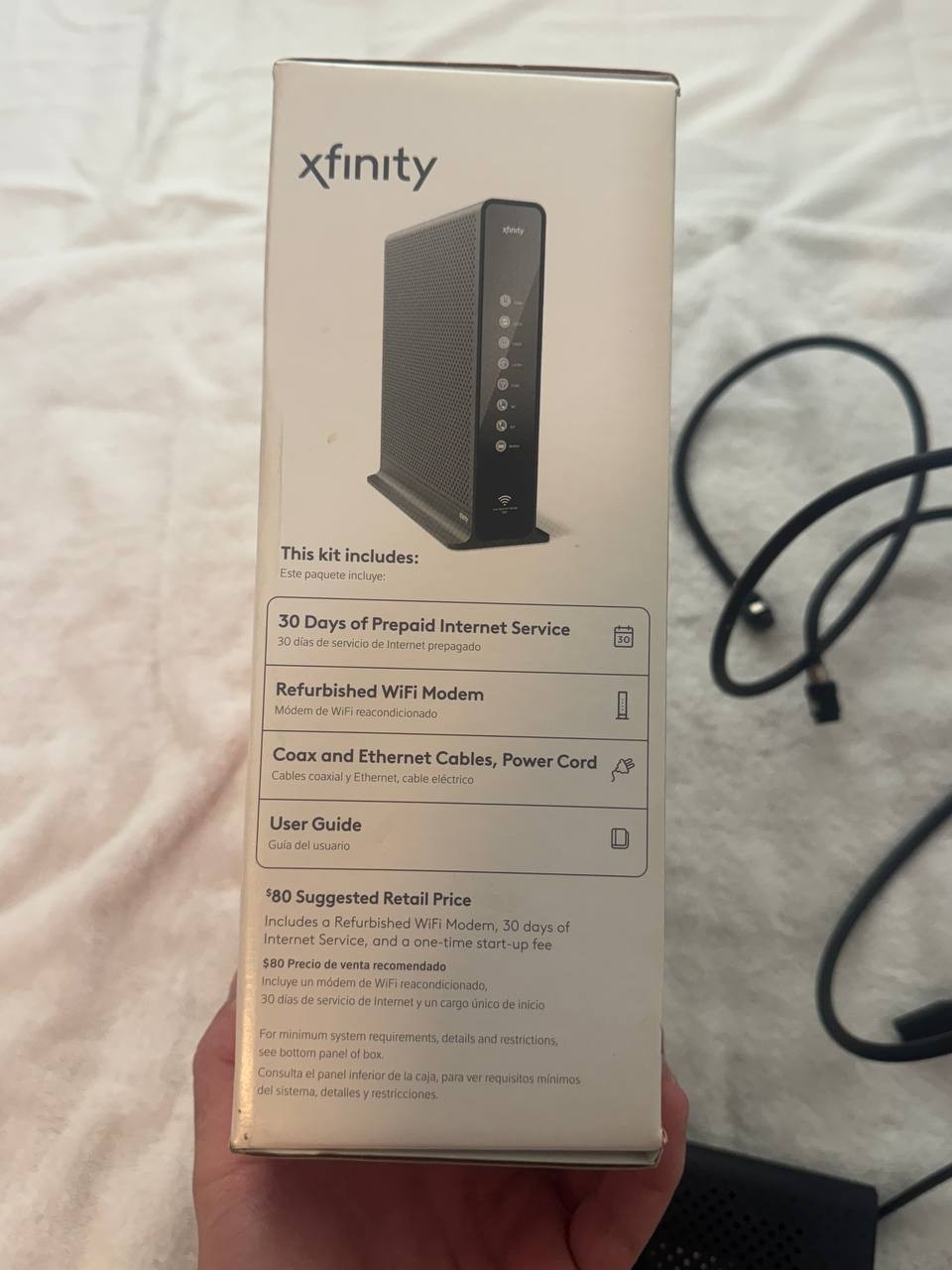 Xfinity Prepaid Internet Starter Kit Cable Modem Wifi Router Arris TG1682P