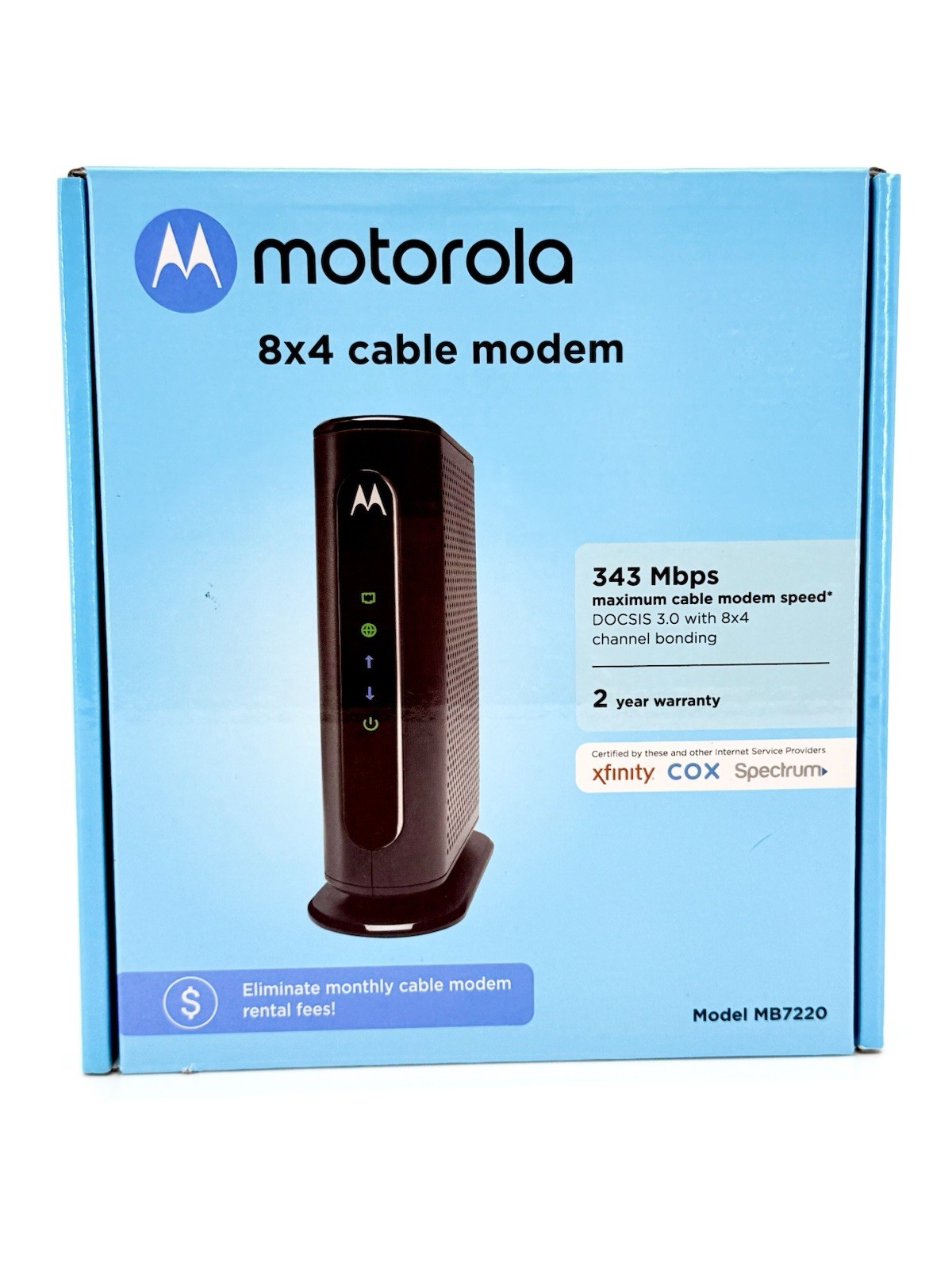 Motorola MB7220 DOCSIS /3.0 Cable Modem 8×4 343 mbps