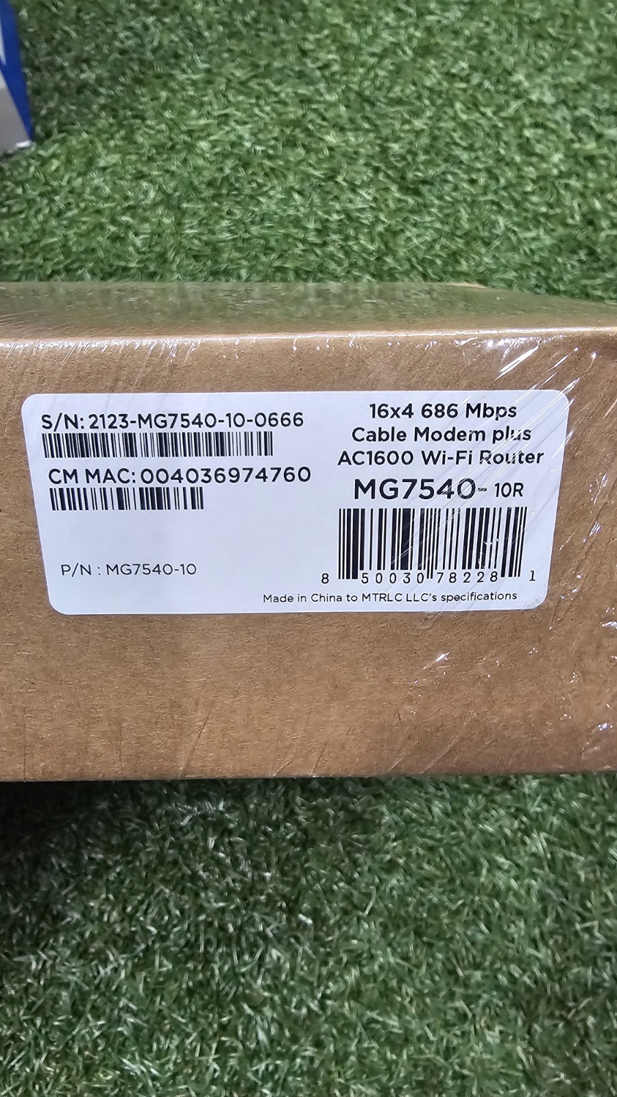 Motorola 16×4 Cable Modem plus AC1600 Router Model MG7540 – Refurbished