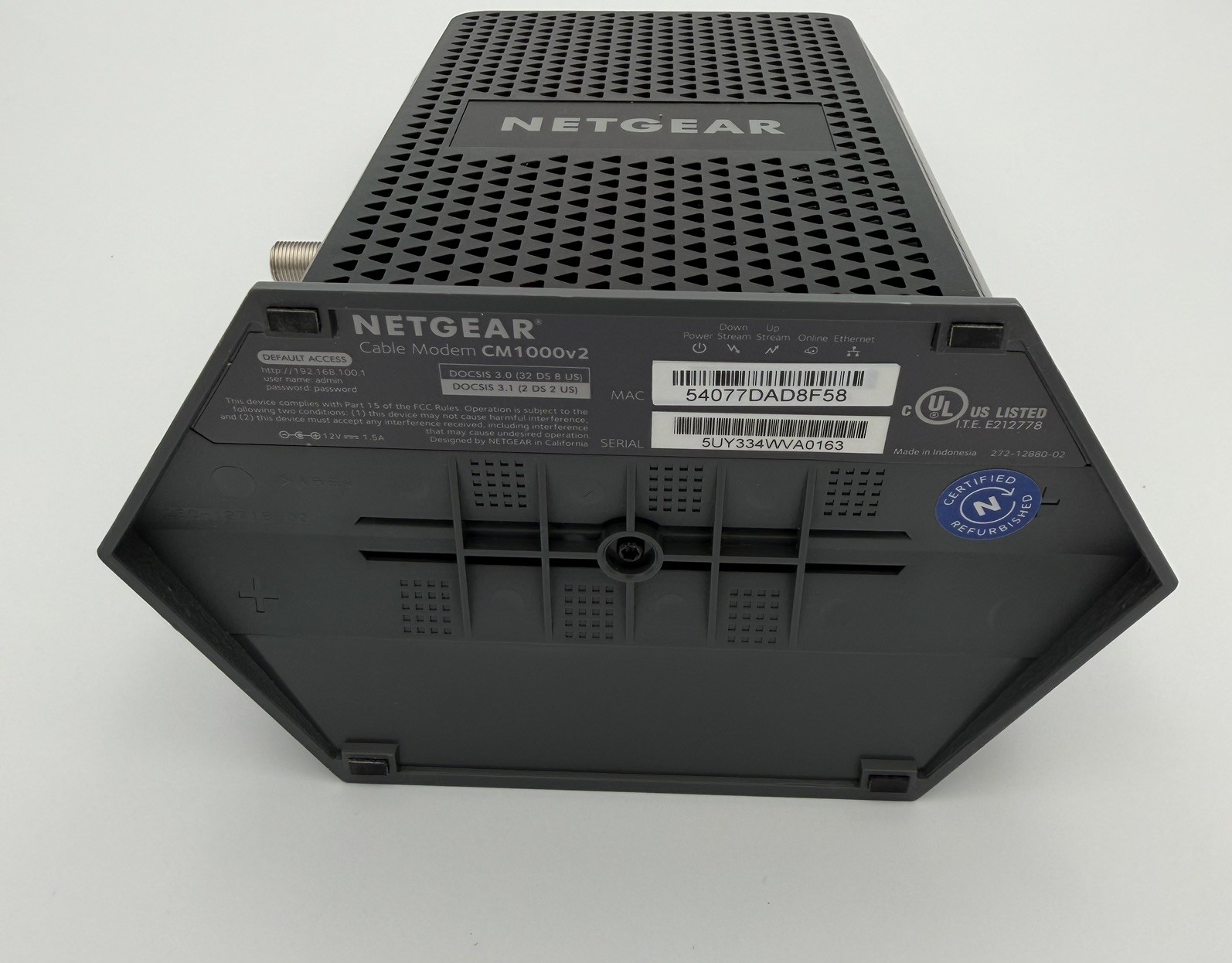 NETGEAR CM1000 Ultra High Speed 3.1 Cable Modem 32×8 Gigabit Ethernet Tested