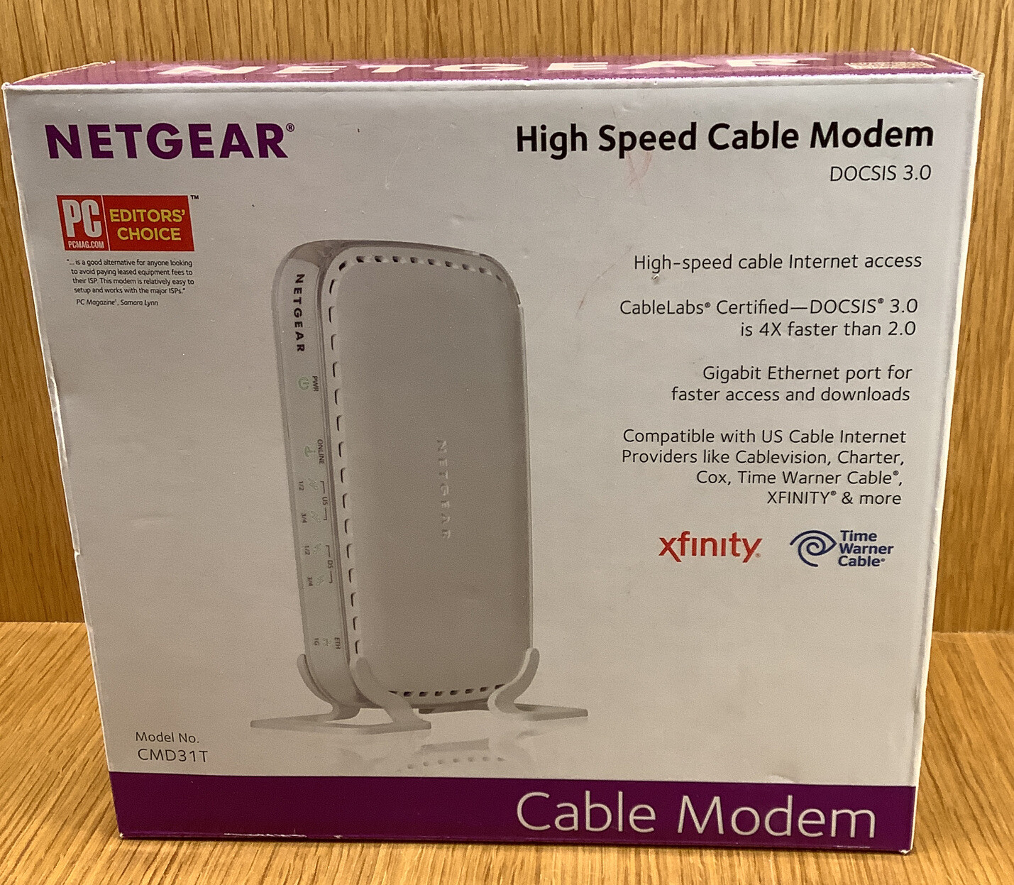 NETGEAR DOCSIS 3.0 Cable Modem, Fast Speed Xfinity , Time Warner New Open Box
