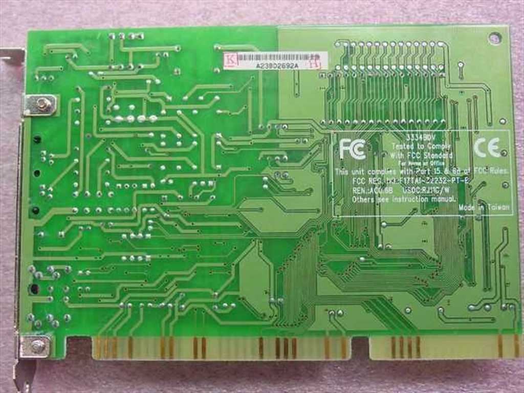 Davicom Voice Modem Serial Wave Card – Vintage 3334BDV