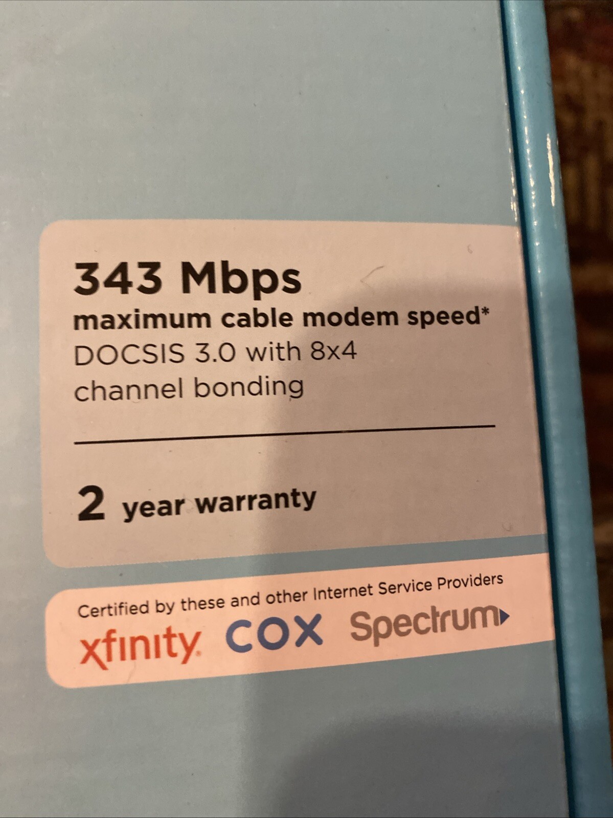 Motorola 8×4 CABLE MODEM Model MB7220 New