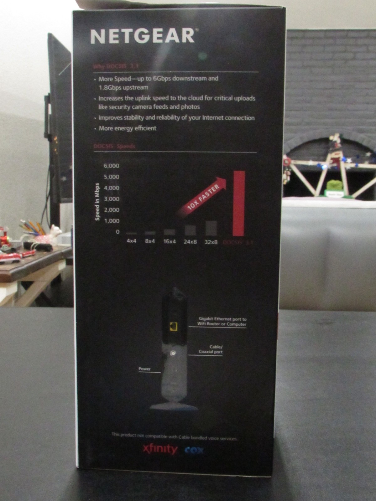 Netgear CM1000 100NAS Ultra High Speed Cable Modem DOCSIS 3.1 6 gbps