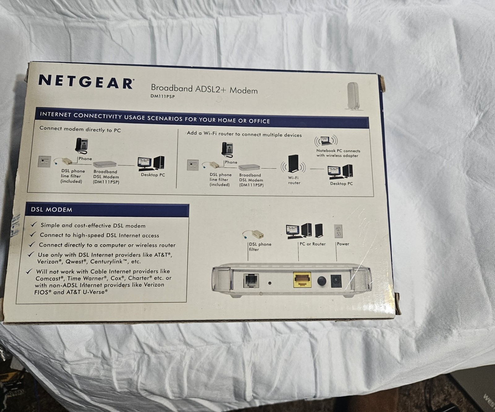 NETGEAR Broadband ADSL2+ Modem DM111PSP DSL Modem