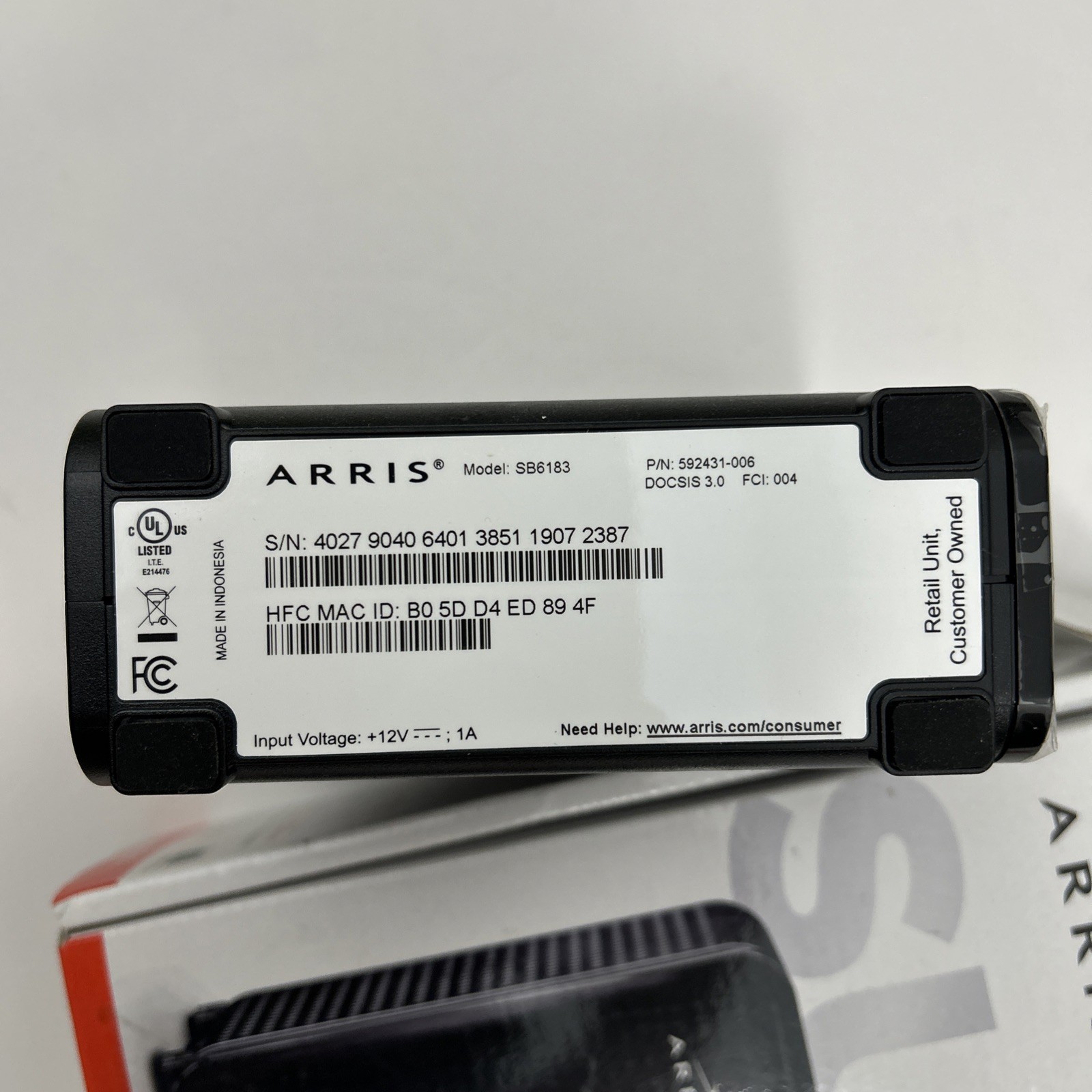 Arris Surfboard SB6183 Cable Modem 686 mbps Internet Xfinity 16×4 Docsis 3.0