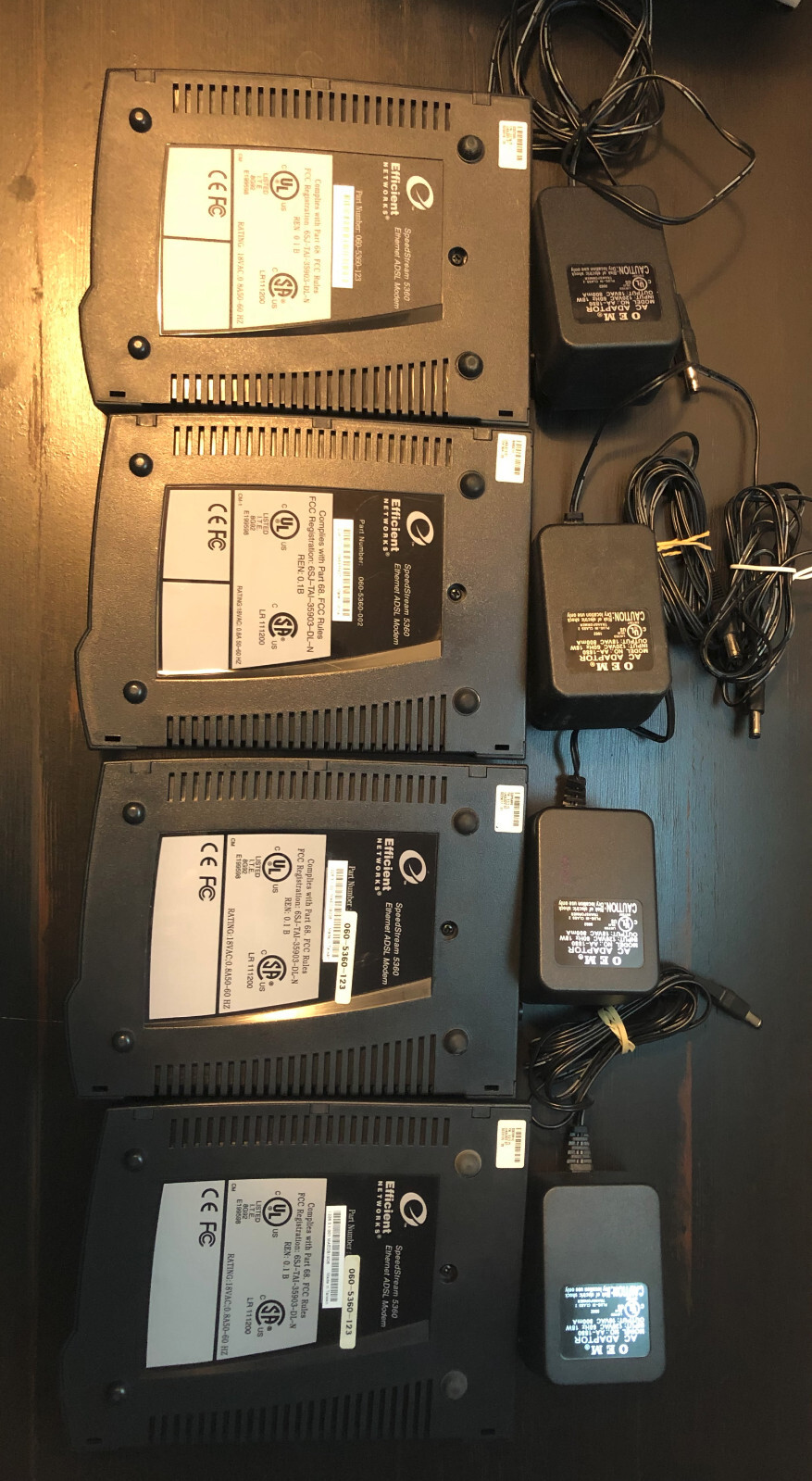 SpeedStream 5360 Ethernet ADSL DSL Modem Efficient Networks Inc *SET OF 4*