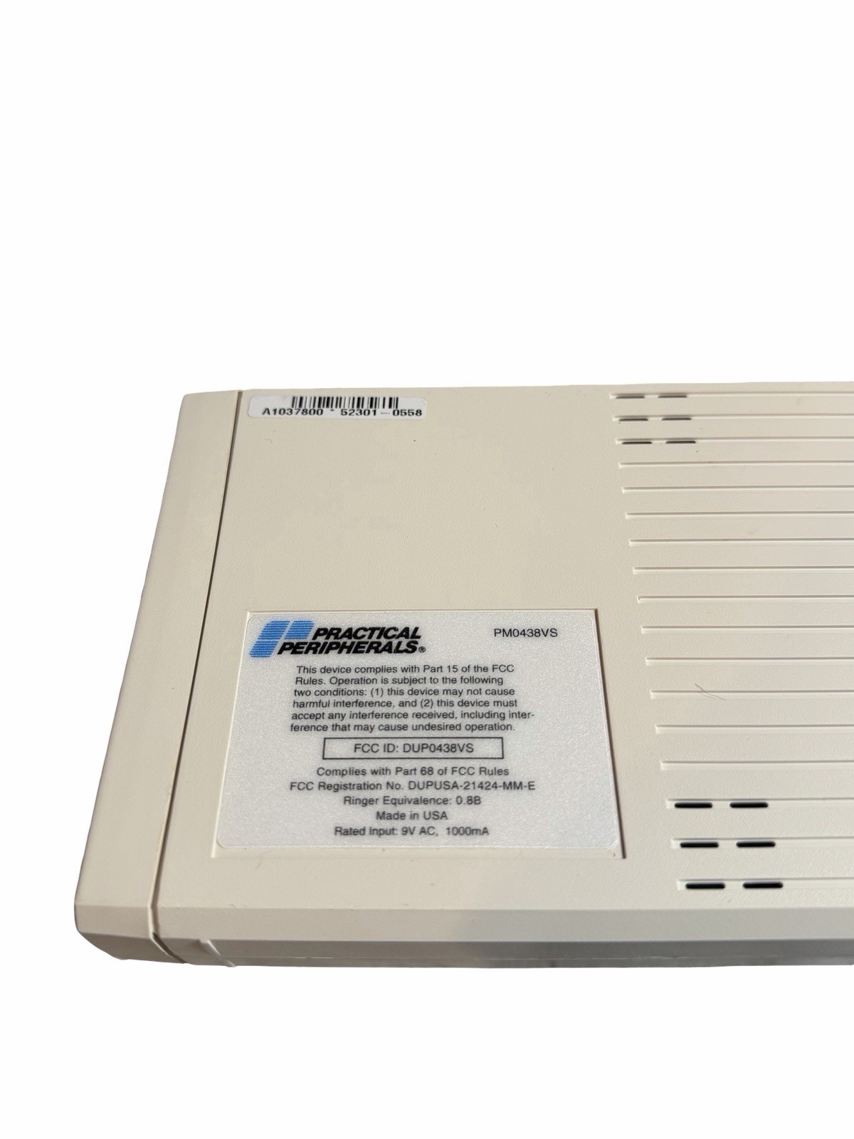 Practical Peripherals PM288MT 1000mA Mini Tower II V.34 External Data/Fax Modem
