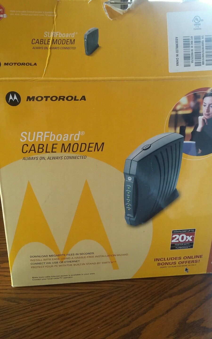 Motorola SURFboard SB5120 Cable Modem Excellent Working Condition