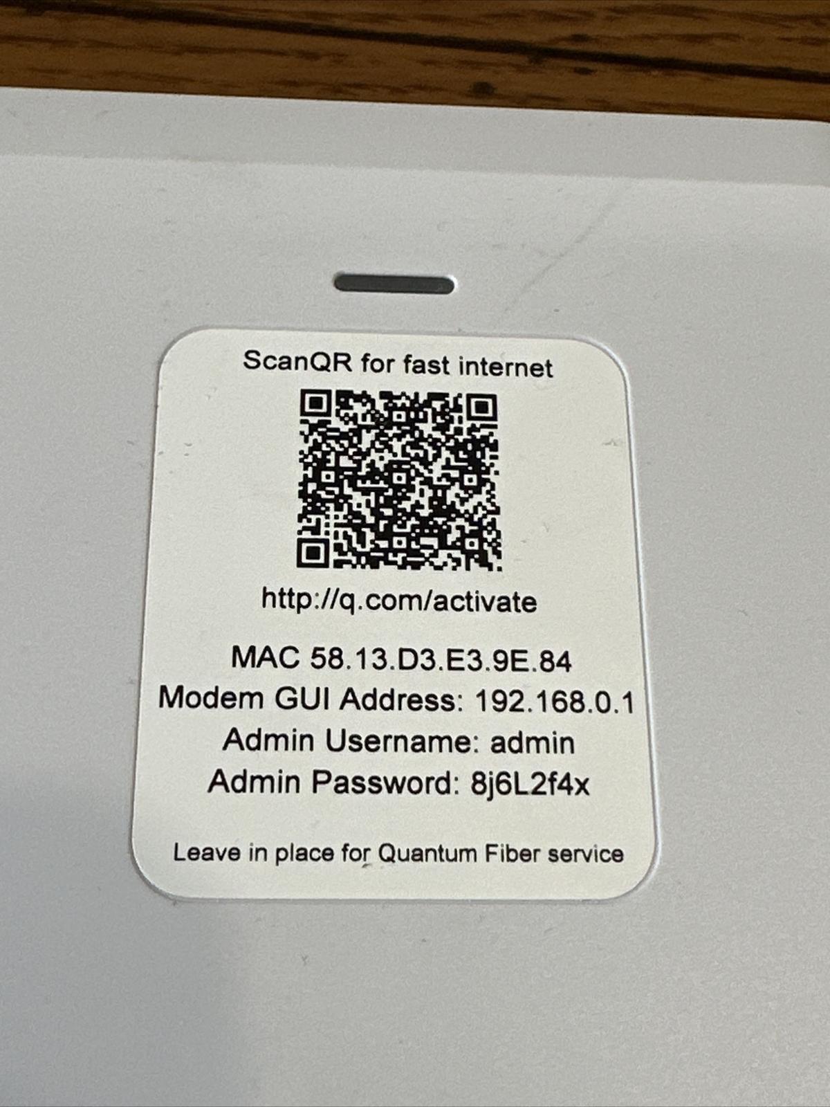 Quantum Fiber C5500XK High Performance Modem