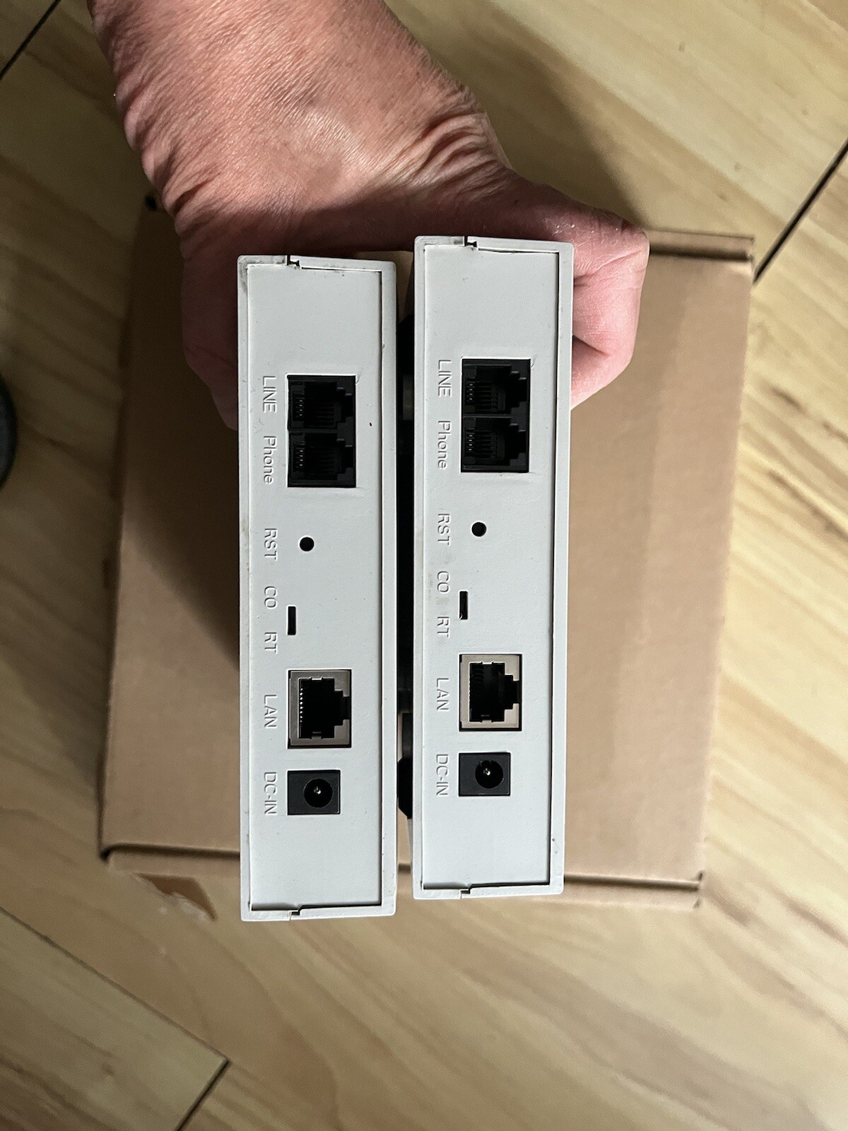 A Pair Of Anycan CCPAM1002 VDSL2+ Point to Point 30a Bridge