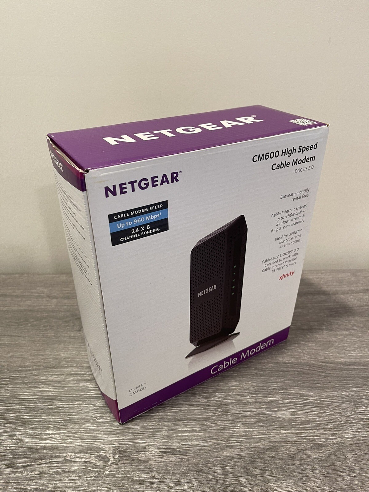 NETGEAR Cable Modem CM600 – Compatible With All Cable Providers DOCSIS 3.0
