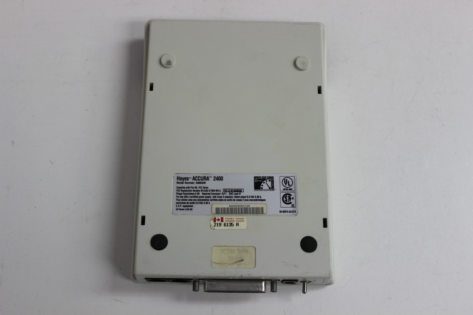 HAYES 5800AM ACCURA 2400 EXTERNAL MODEM WITH WARRANTY