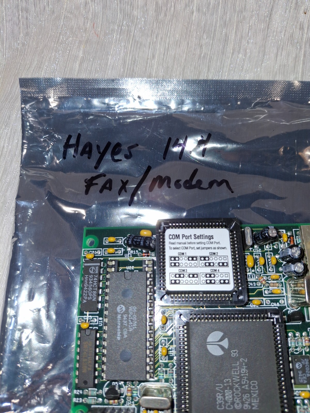 HAYES 5606AM ACCURA 14.4 + FAX ISA SHORT HALF CARD MODEM ACCURA 144