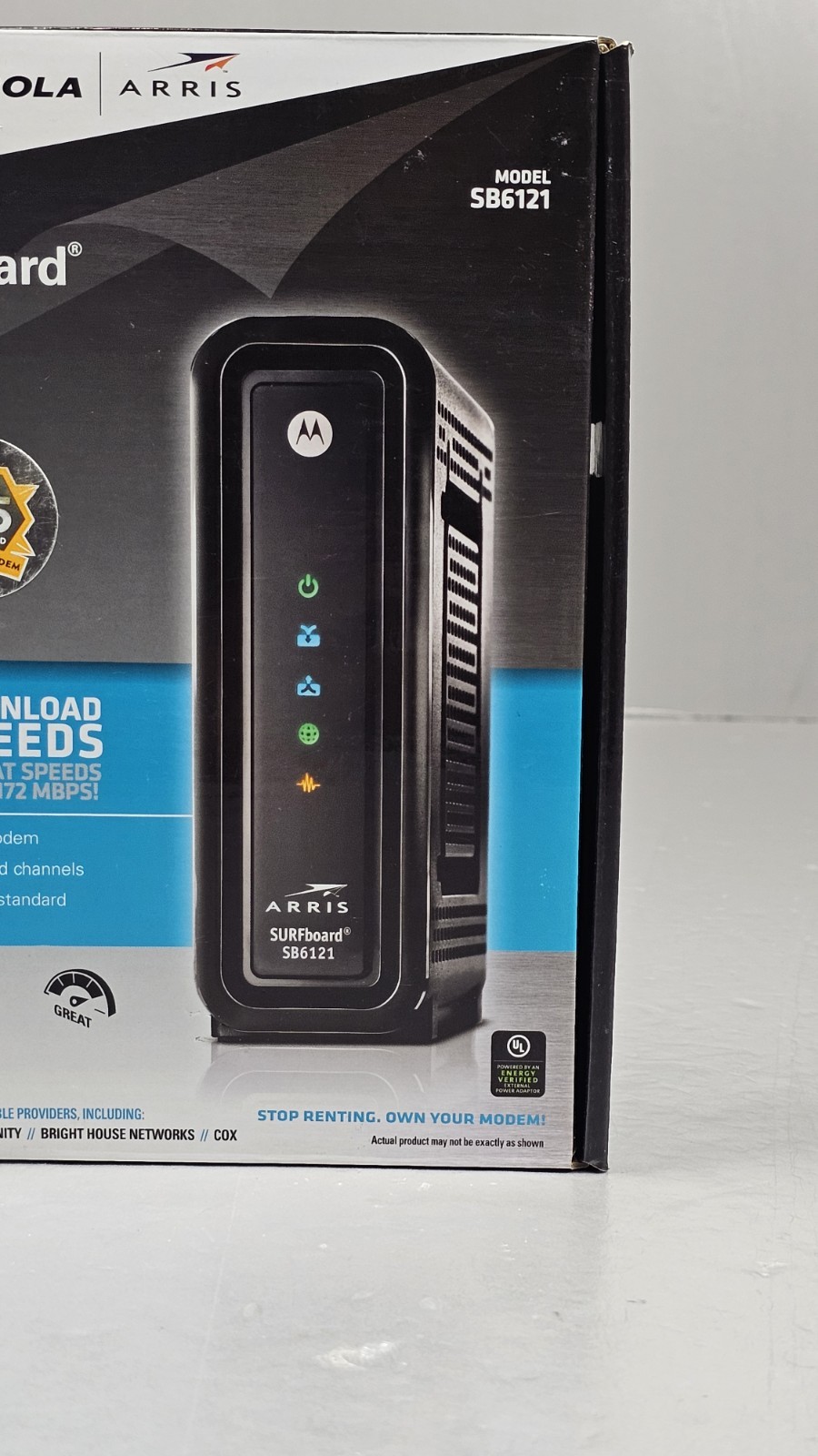 Motorola ARRIS SURFboard SB6121 4×4 DOCSIS 3.0 Cable Modem NOB