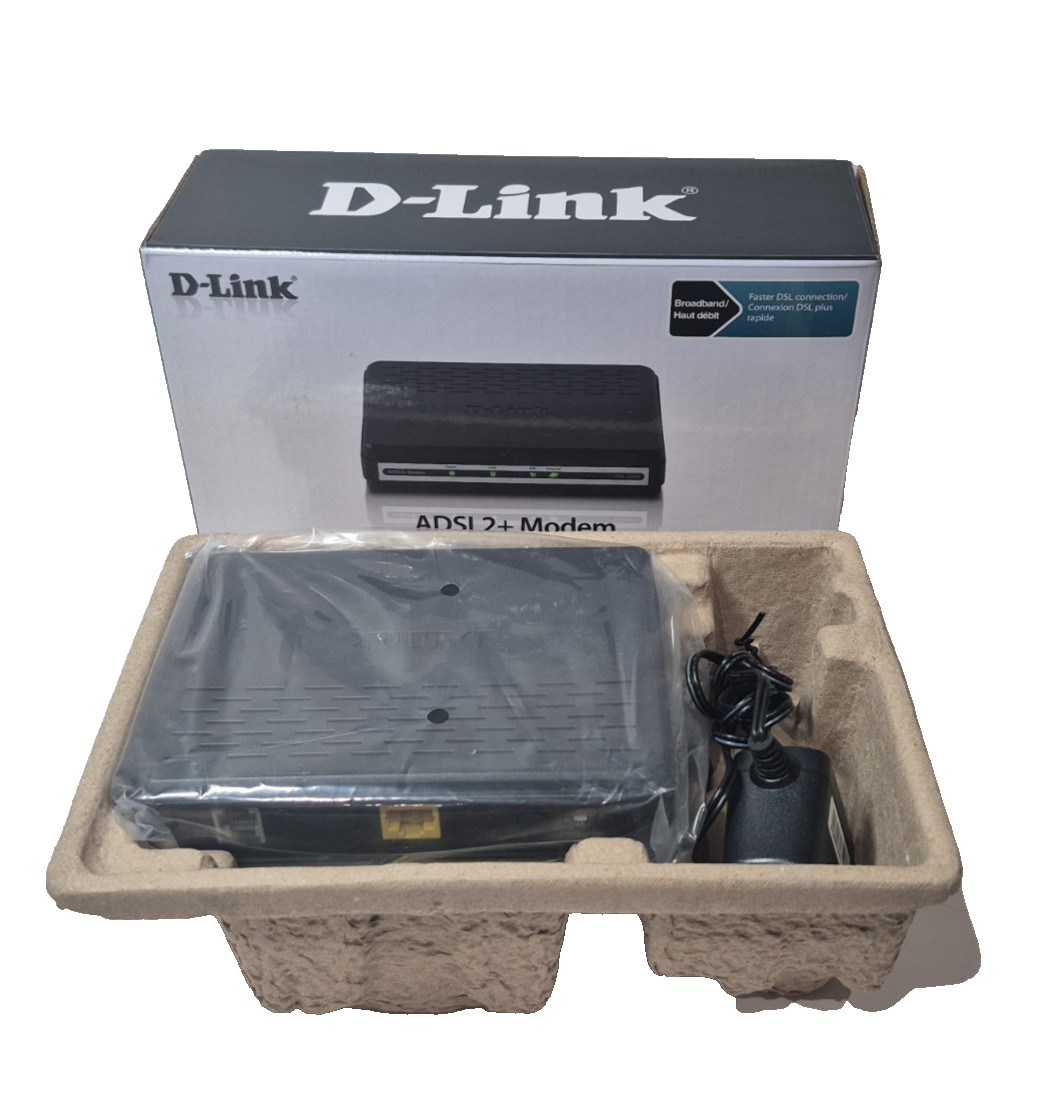 D-Link ADSL2+modem (DSL-520B) Broadband Faster DSL Connection New Open Box