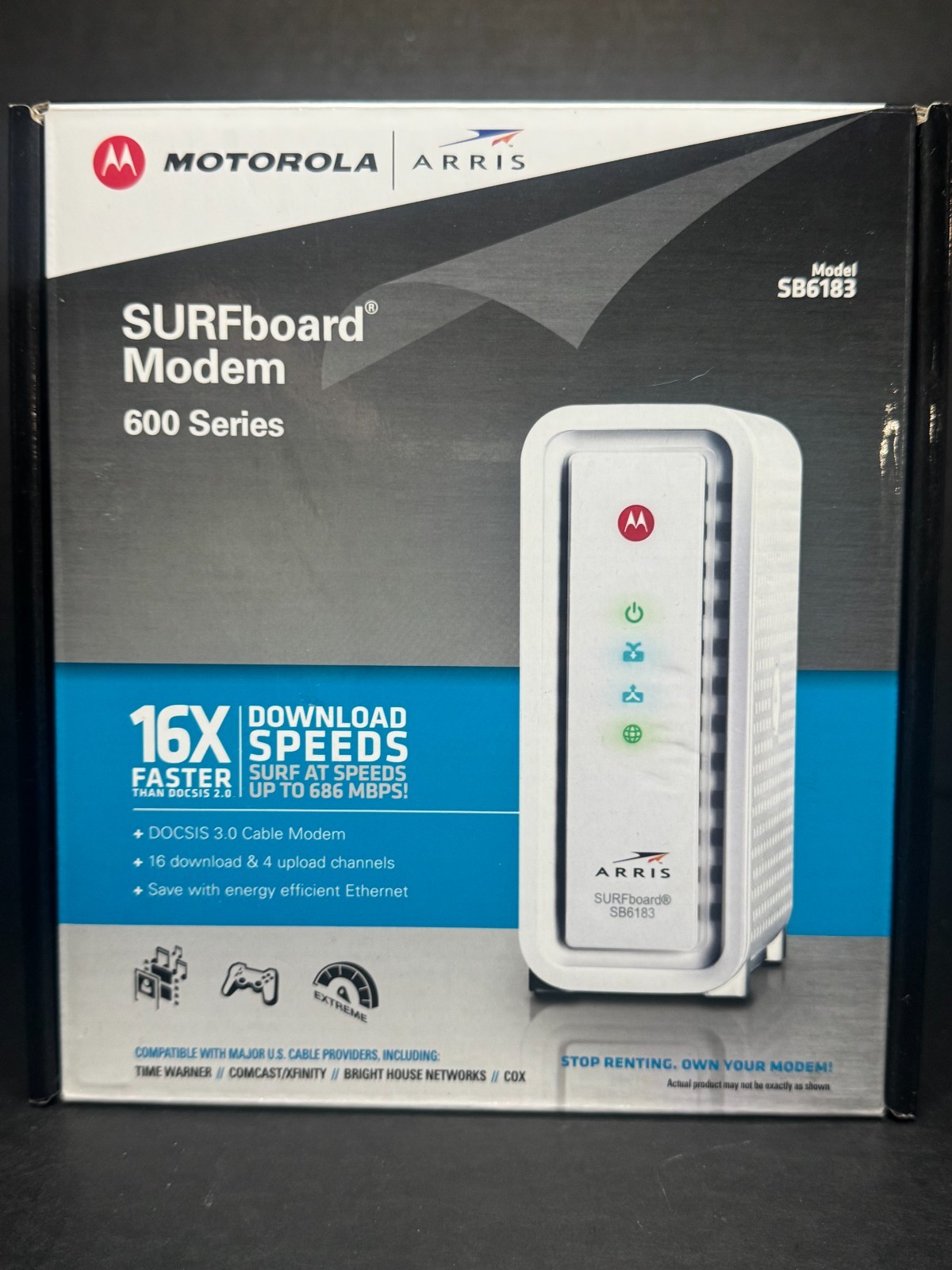 Arris Surfboard SB6183 Cable Modem White arris – great condition