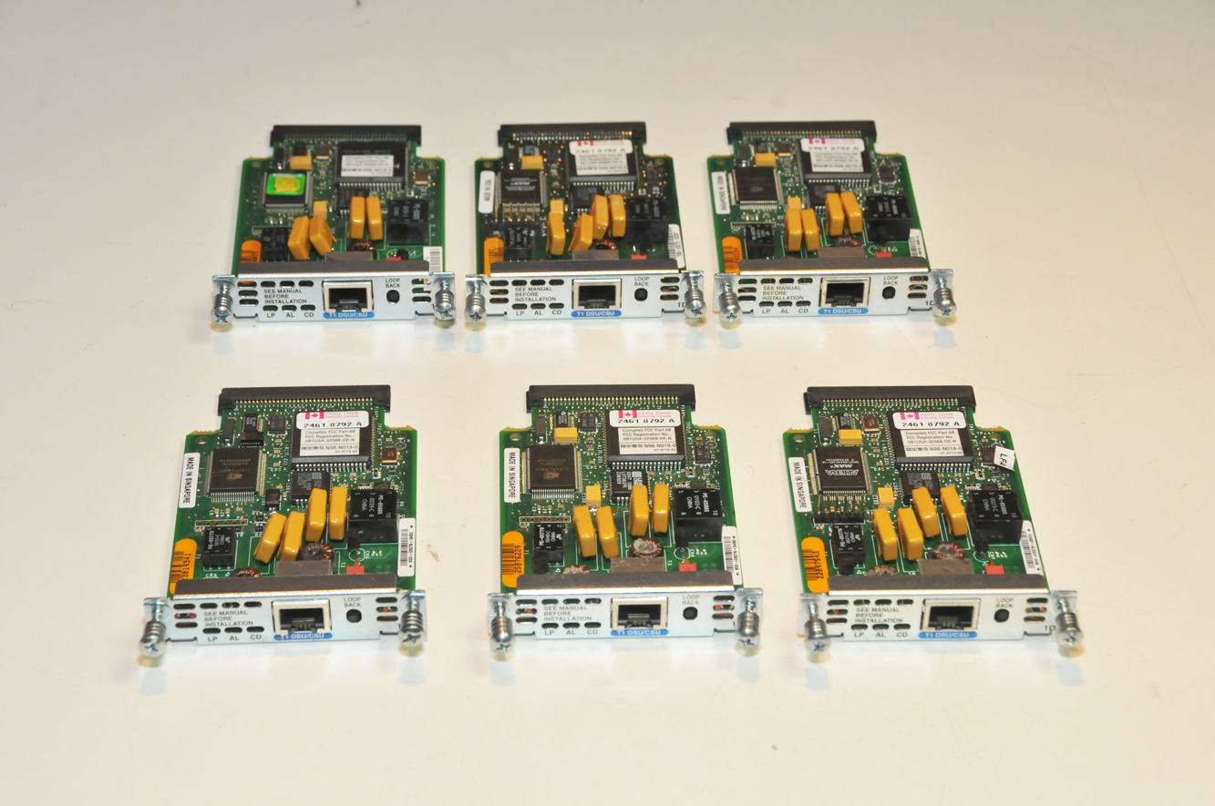 6 pieces Cisco WIC-1DSU-T1 1-Port T1 CSU/DSU WAN Interface Card Genuine!!
