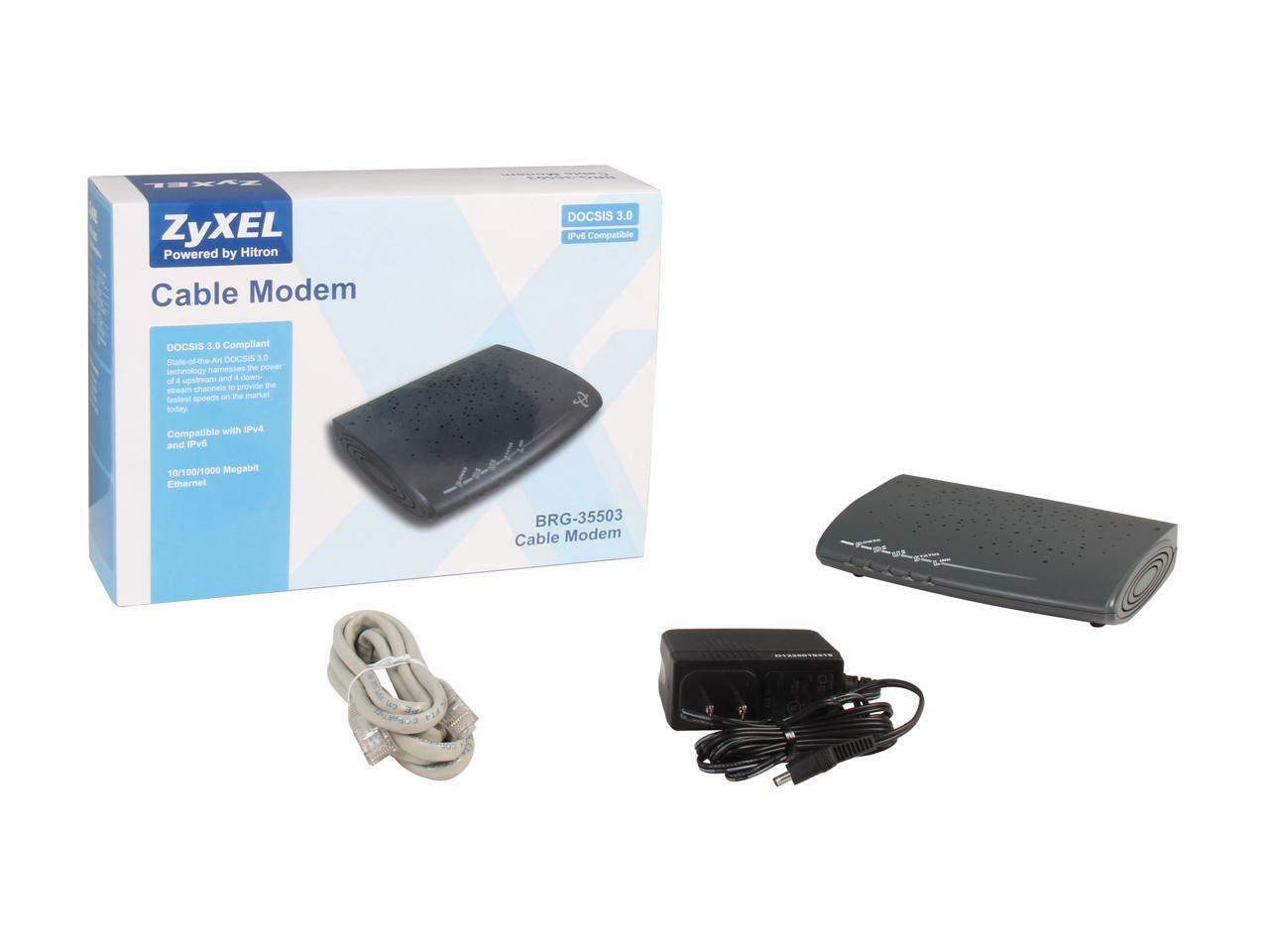 ZyXEL BRG-35503 Cable Modem, DOCSIS 3.0, IPv4 & IPv6 compatible – New & Sealed