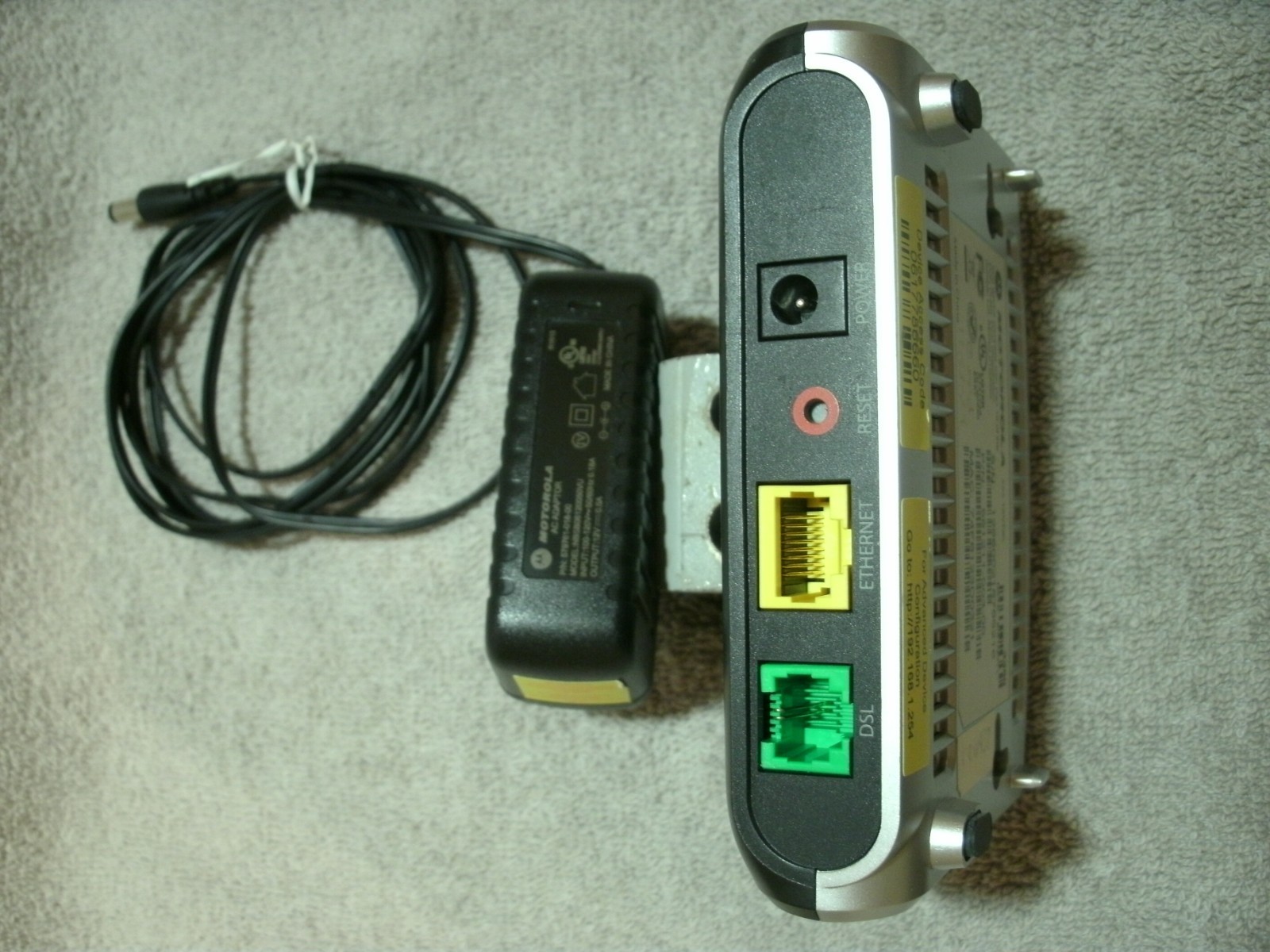 Motorola 3360 AT&T U-Verse DSL Modem with AC Adapter