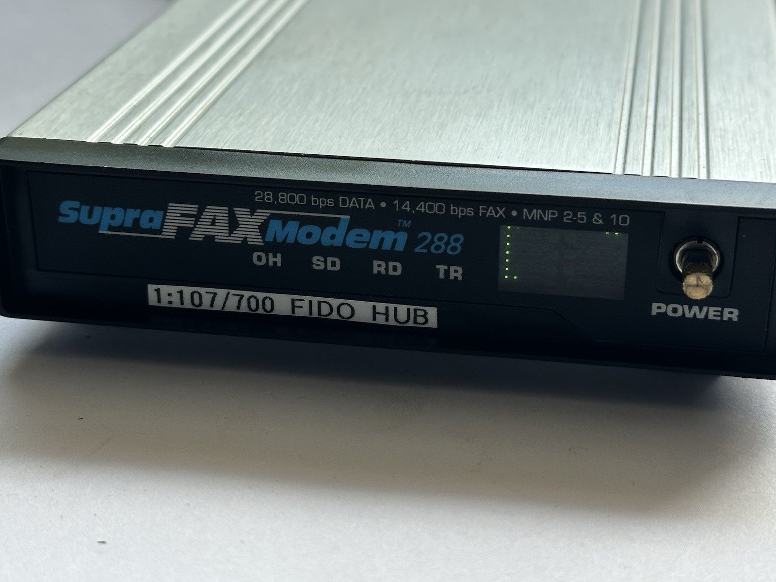 Lot of 2 SupraFAXModem 288 External Modems Mac Serial Cable PSU Tested