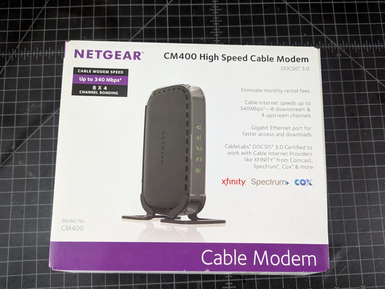 Netgear DOCSIS 30 (CM400-100NAS) 340 Mbps