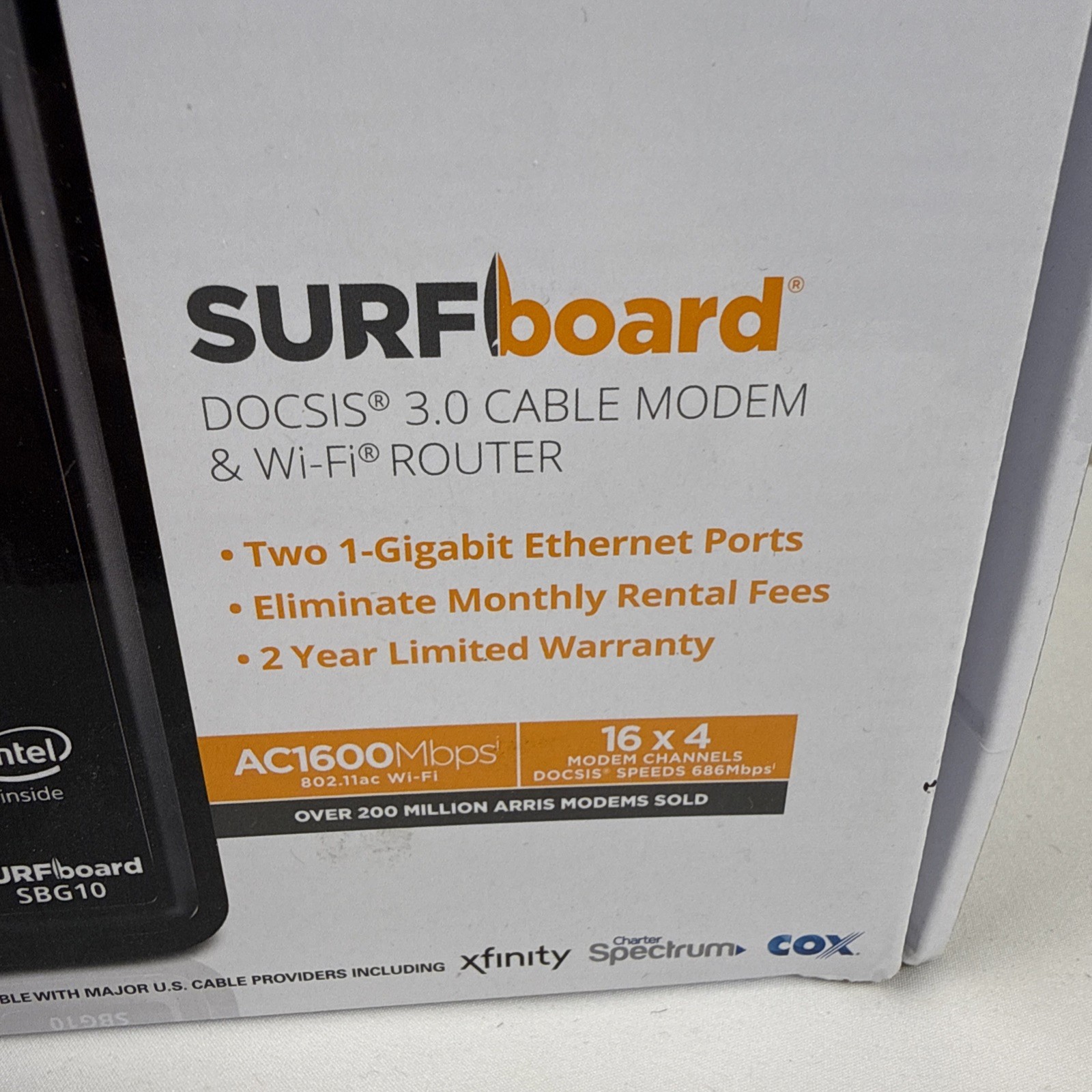 Arris SBG10 Cable Modem Router Combo DOCSIS 3.0 16 X 4 GB Comcast Xfinity, Cox