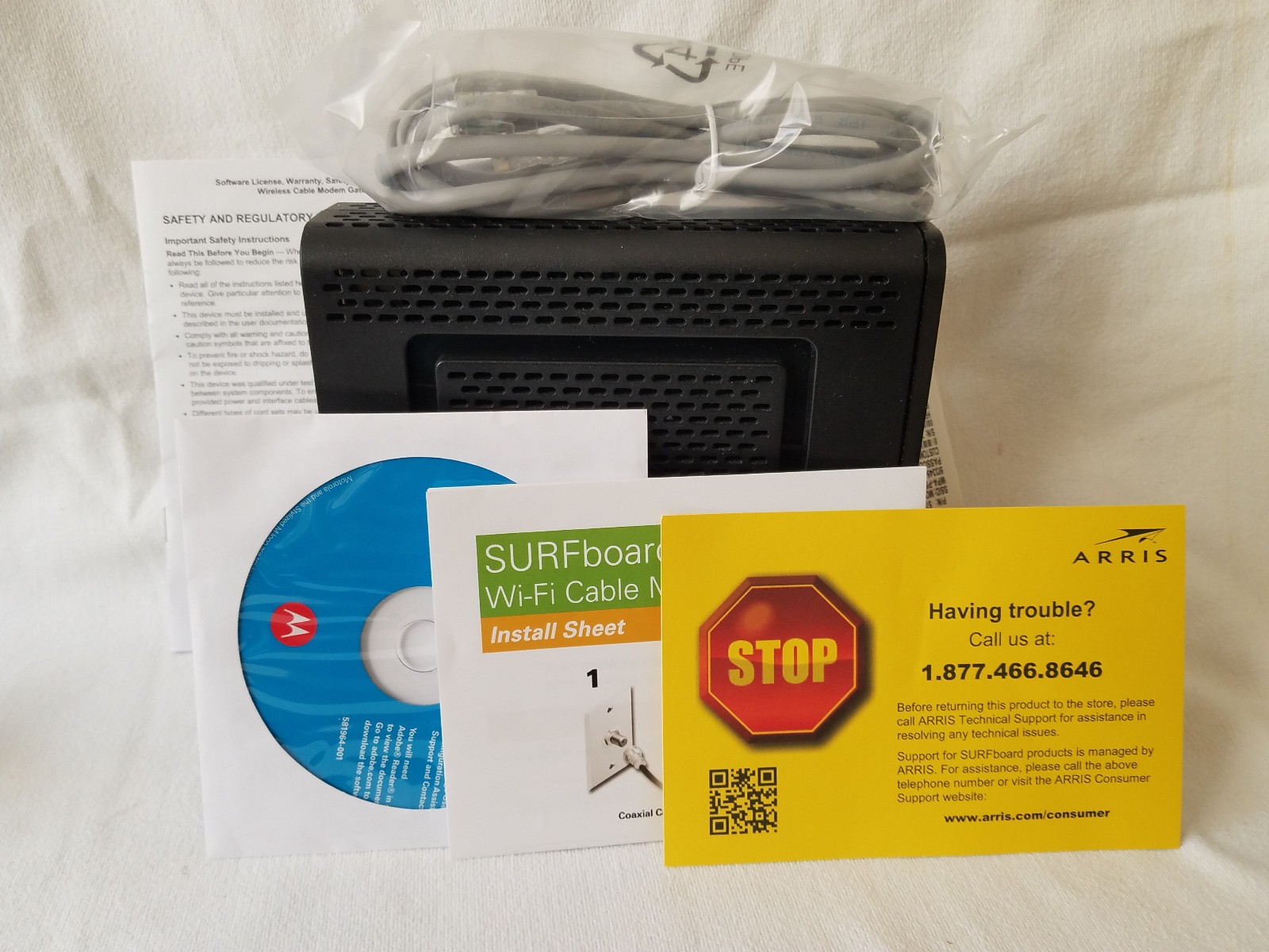 Arris Surfboard SBG6580 DOCSIS 3.0 Wireless Cable Modem Router Gateway ~ Tested