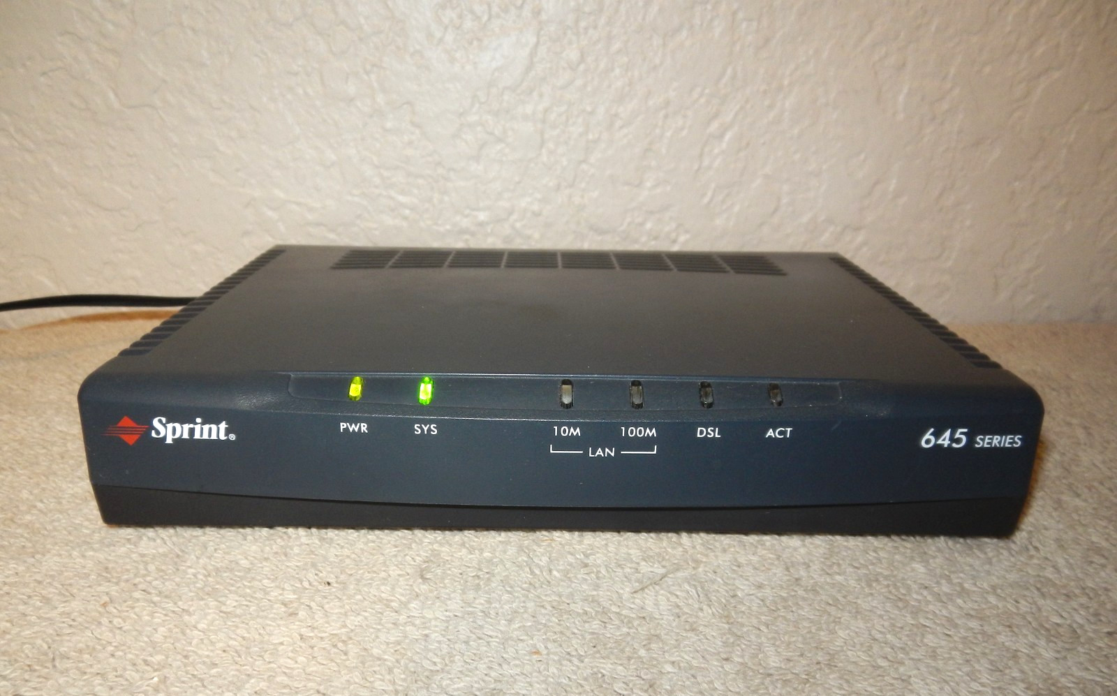 Sprint 645 ADSL Modem Complete w/ AC Power Cord + Ethernet Cable ** GRADE A **