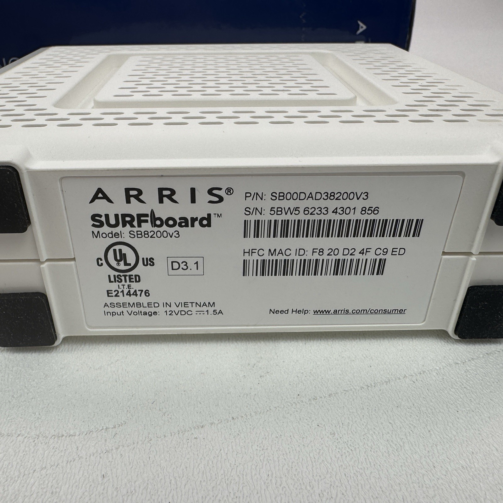 ARRIS SURFboard SB8200 DOCSIS 3.1 10 Gbps Cable Modem
