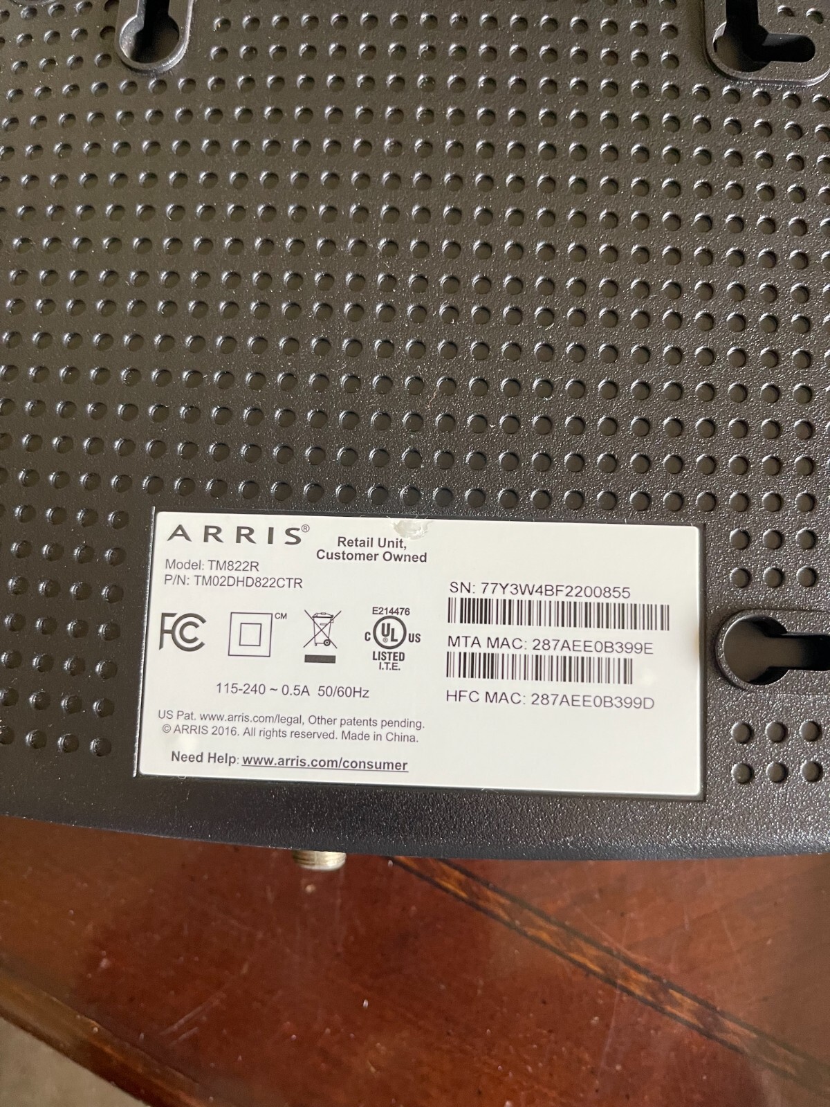ARRIS TM822R Internet & Voice DOCSIS 3.0 Cable Modem fits Comcast, Xfinity