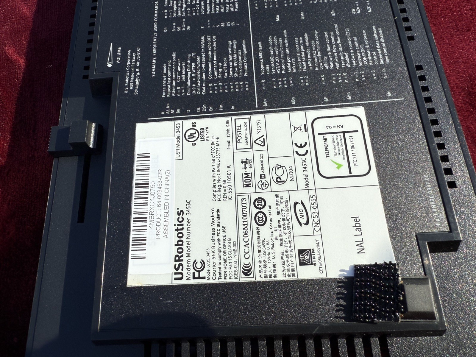 USRobotics Courier USR3453C 56 K Modem