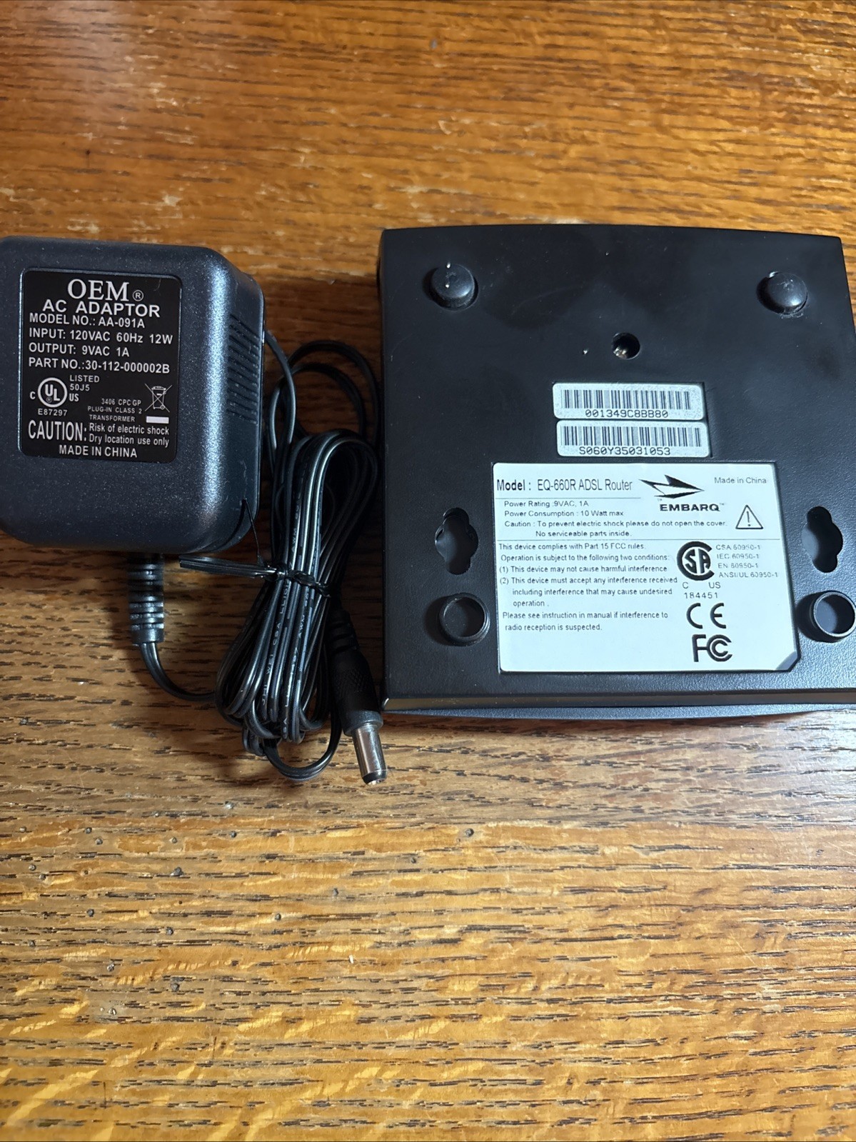 Embarq 660 Series DSL ADSL Router Number EQ-660 With Ac Adapter