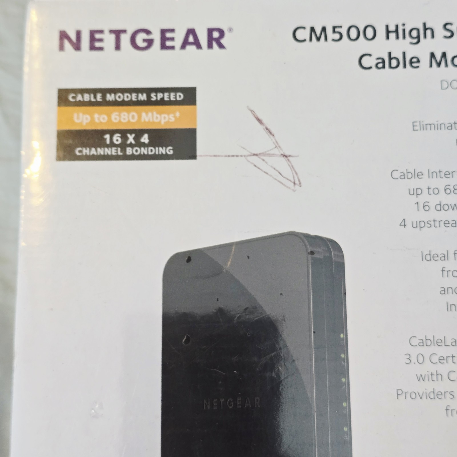 New NETGEAR CM500 Cable Modem for Internet & Voice Xfinity 680mbps