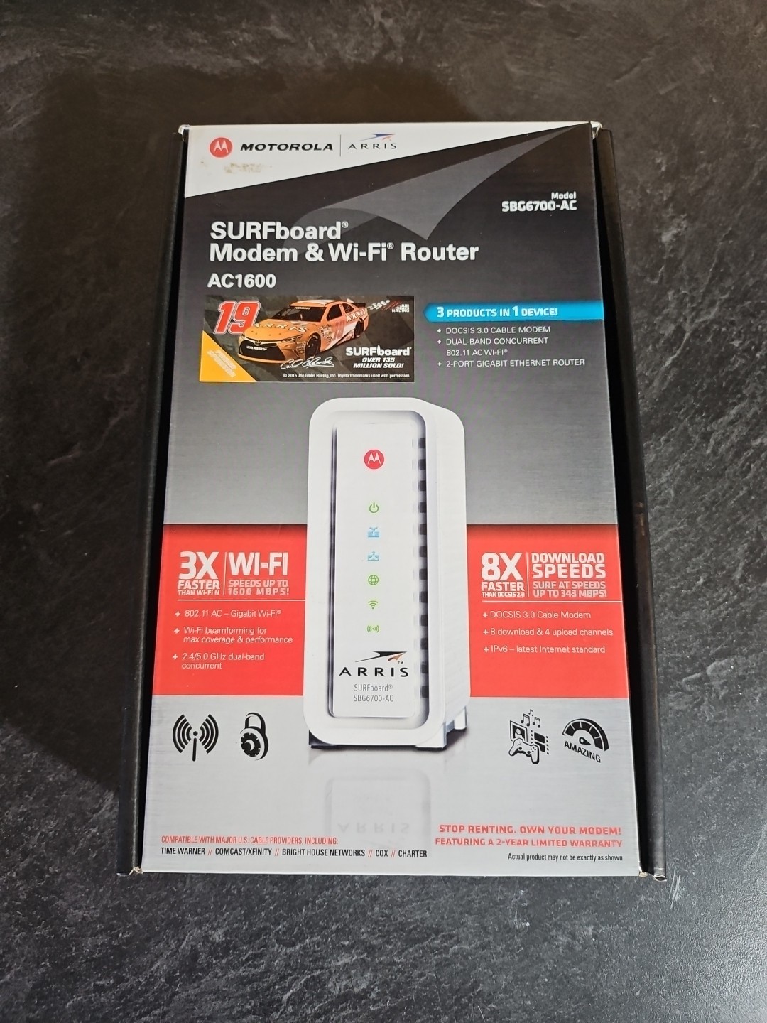 ARRIS SBG6700-AC SURFboard AC1600 Dual-Band Cable Modem & WiFi Router