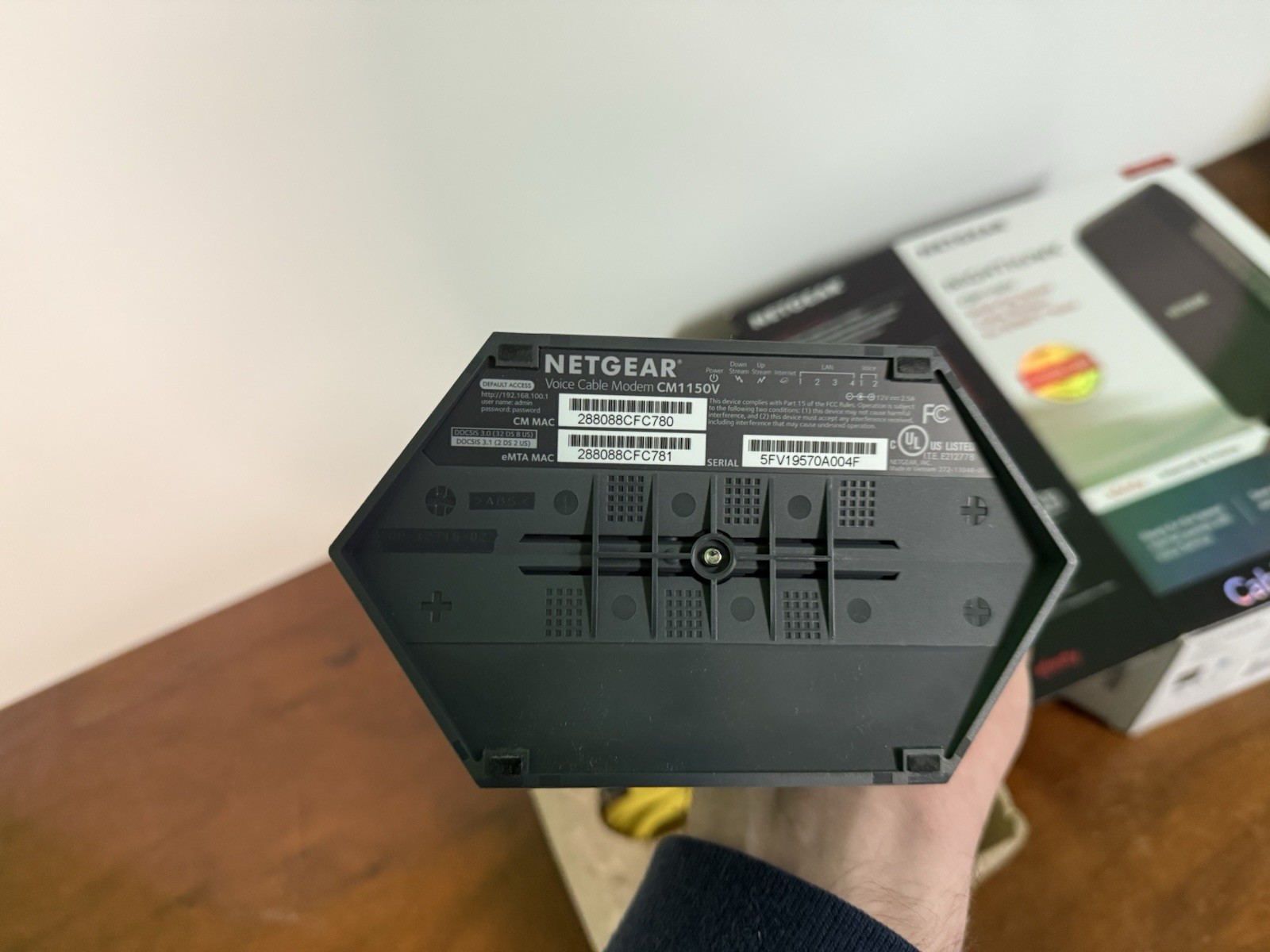 NETGEAR CM1150V Nighthawk Multi-Gig Speed Cable Modem for XFINITY Voice