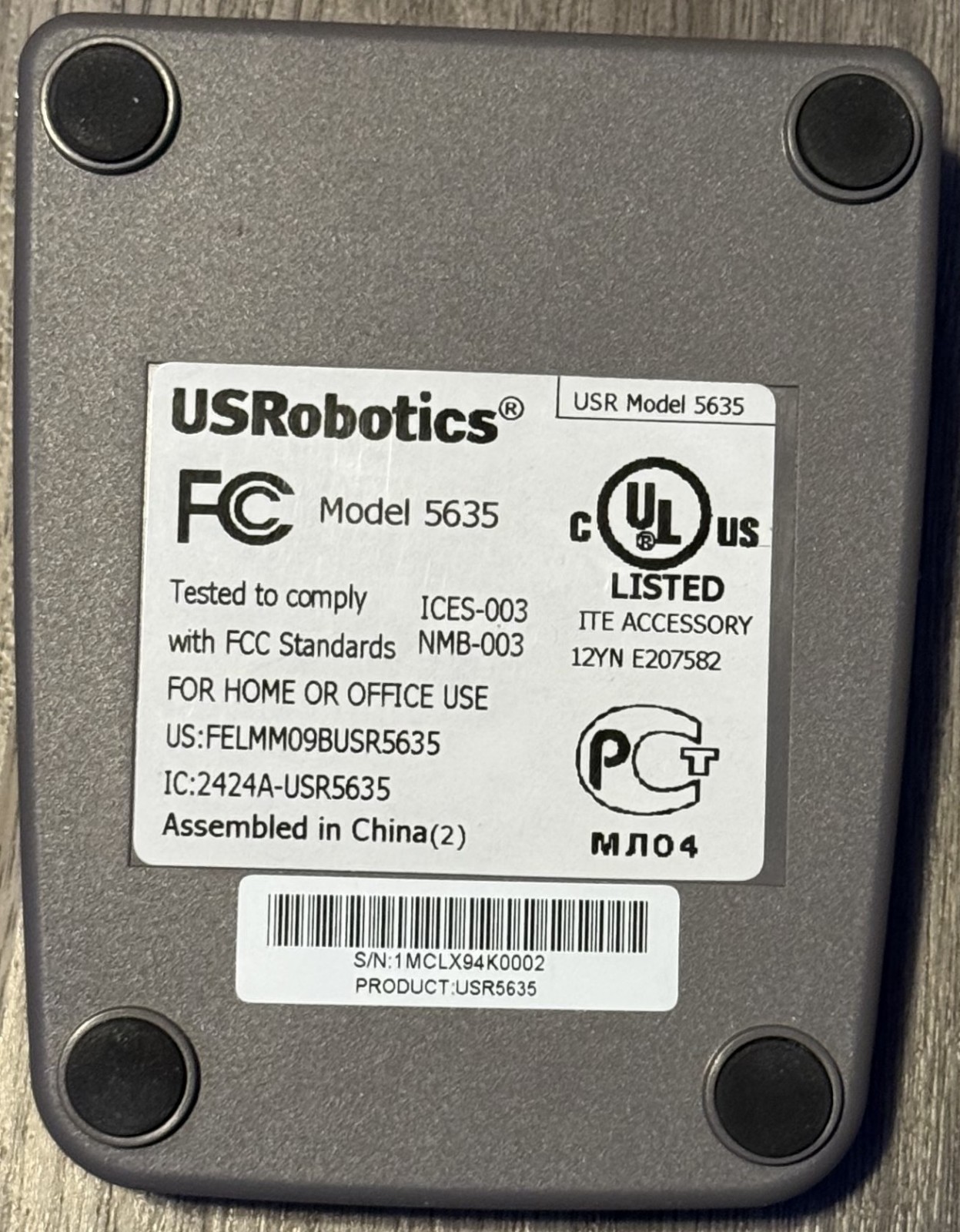 USRobotics 56K V.34 V.90 V.92 USB Mini Fax Modem 5635 New