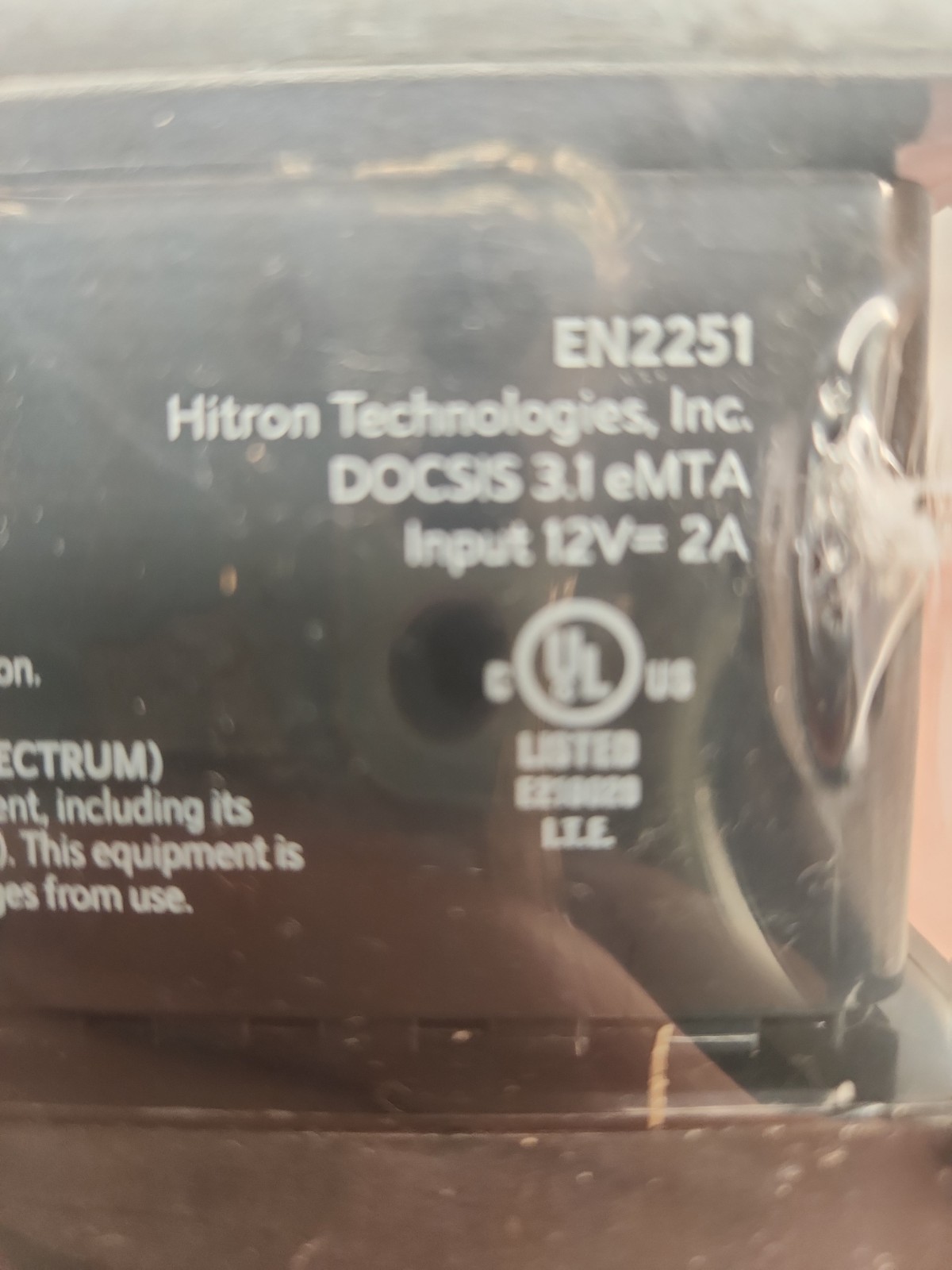 Spectrum Hitron Modem EN2251 DOCSIS 3.1 eMTA 2.5G