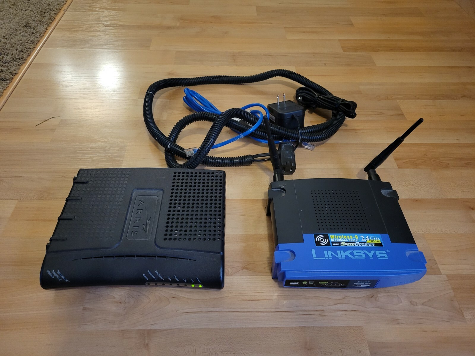 Arris TM502G Cable Modem + Linksys Router $55