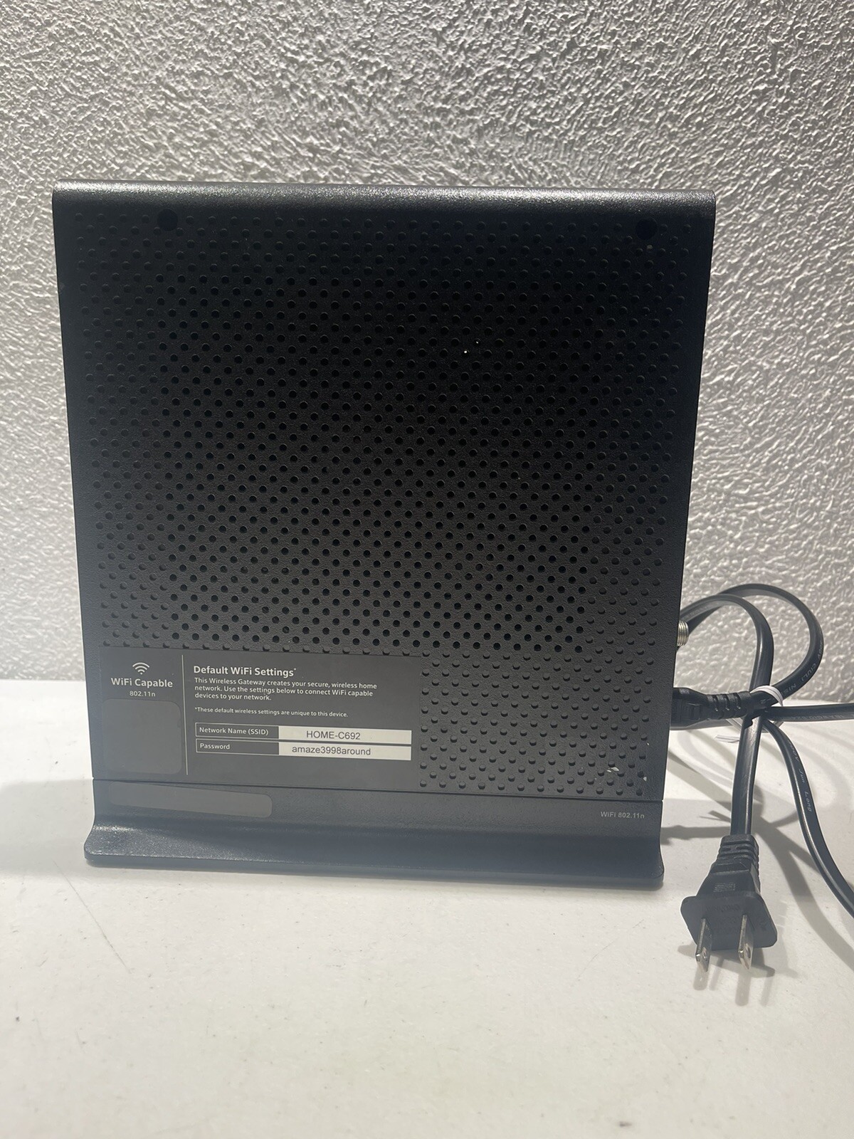 Xfinity Modem Gateway Router ARRIS TG862G/CT WiFi 802.11n w/ Power Cord, #T