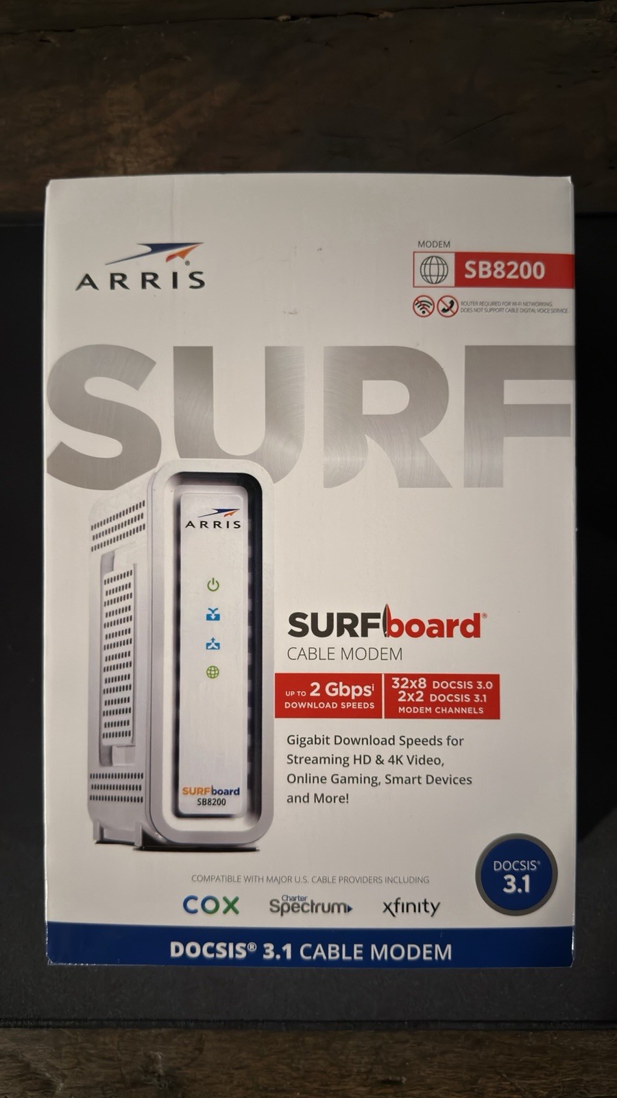 ARRIS SURFboard SB8200 DOCSIS 3.1 10 Gbps Cable Modem