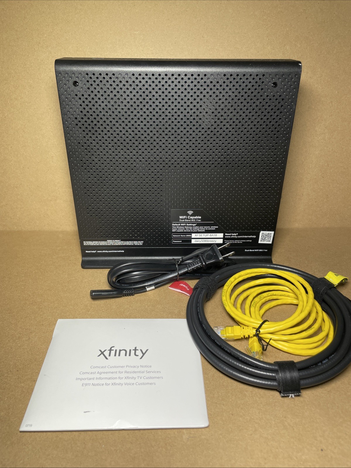 Xfinity Arris TG1682G Dual Band Wireless 802.11ac Cable Modem and Wi-Fi Router