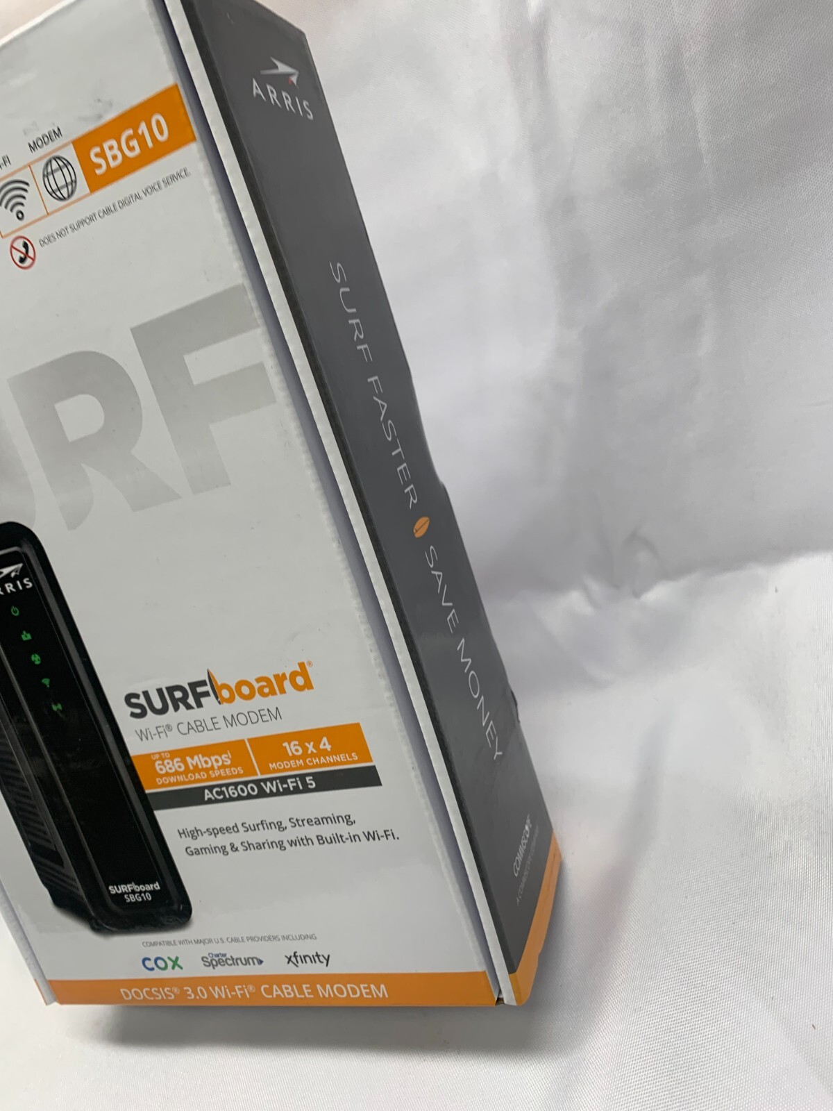 ARRIS SURFboard SBG10 Dual Band AC1600 Docsis 3 WIFI Cable Modem & Router In One