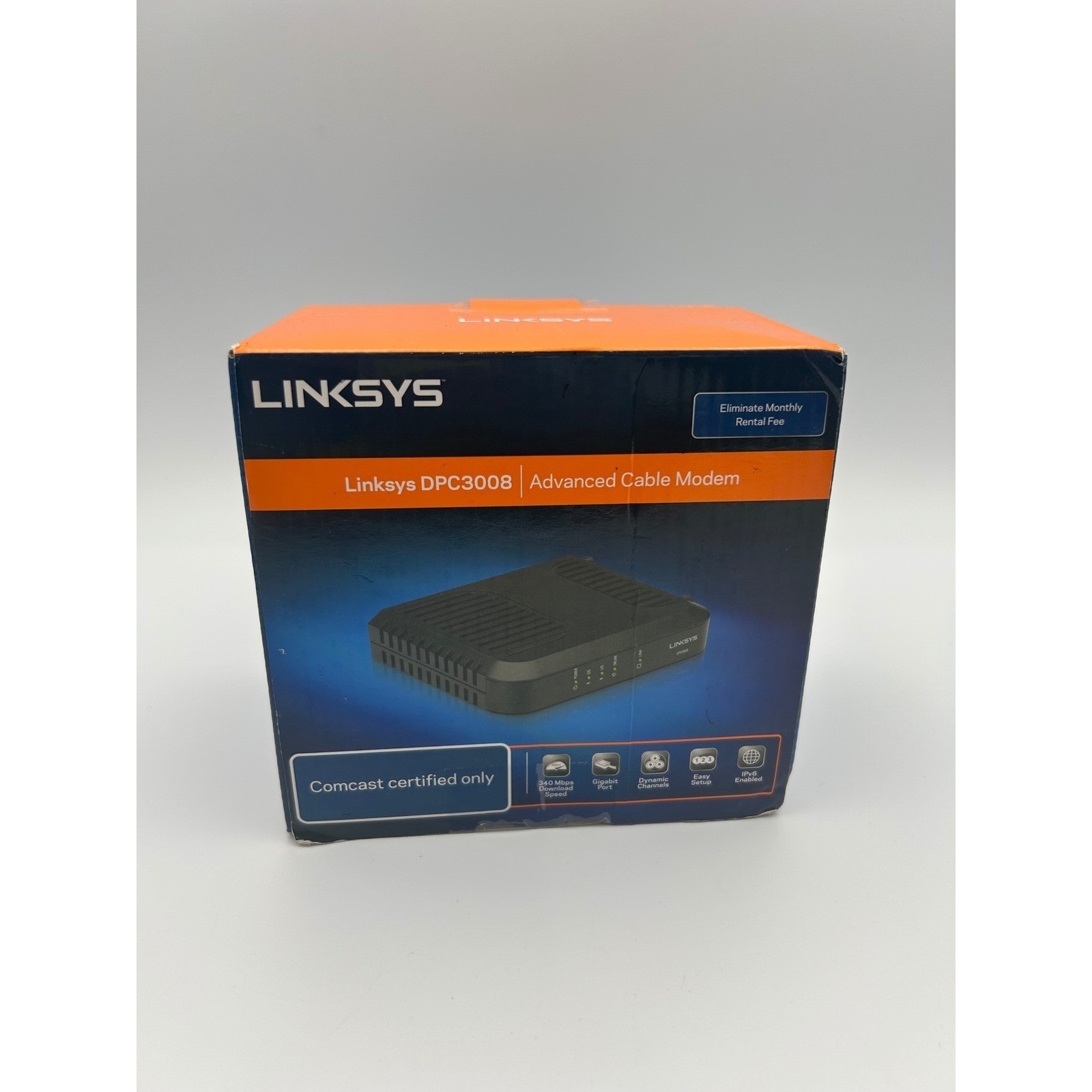 Linksys DPC3008 Advanced Cable Modem DOCSIS 3.0 Comcast Certified Black