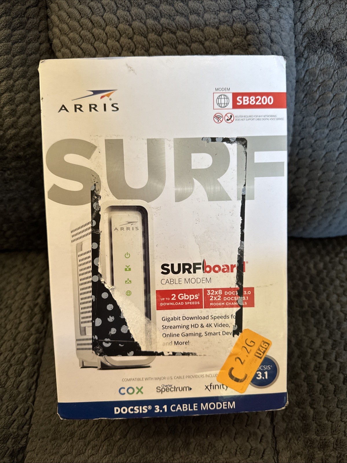 SB8200 Arris Surfboard Cable Modem – Factory Sealed (damaged Box)