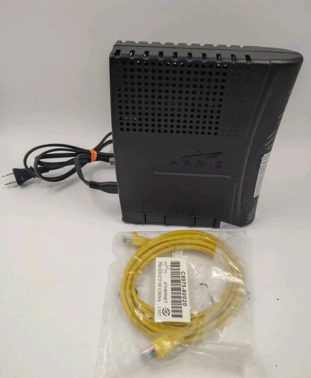 ARRIS TM602G/115 Touchstone Telephony Modem & Power Cord Computer Internet