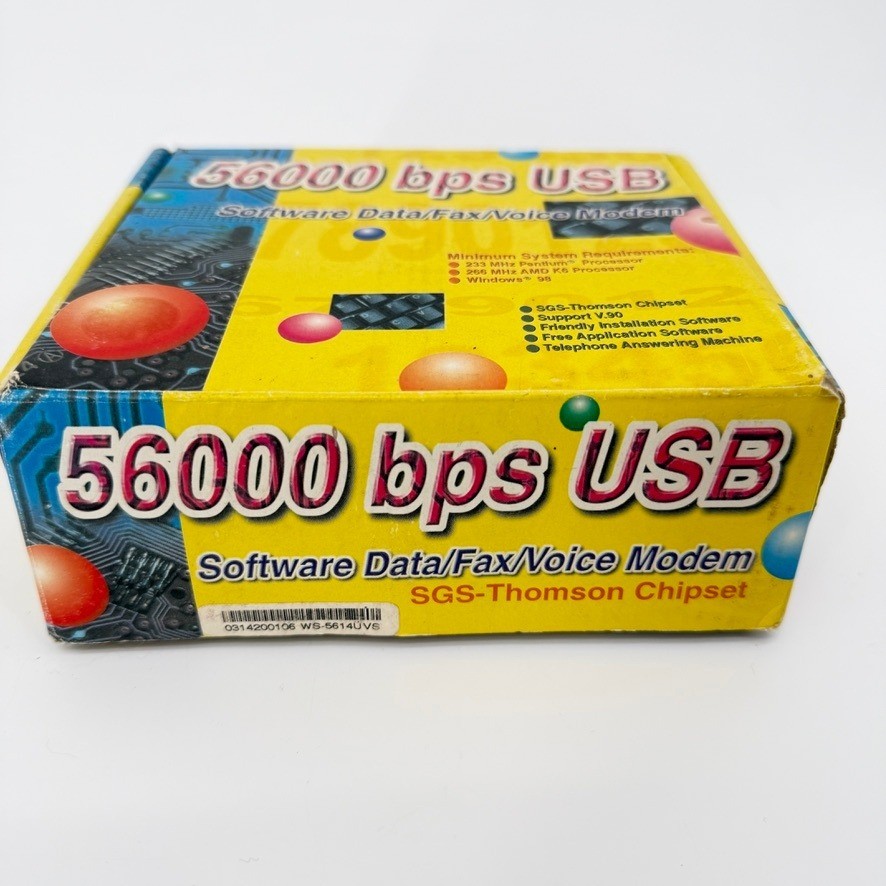 SGS-Thomson 56000 bps USB Software Data/Fax/Voice Modem WS-5614UVS