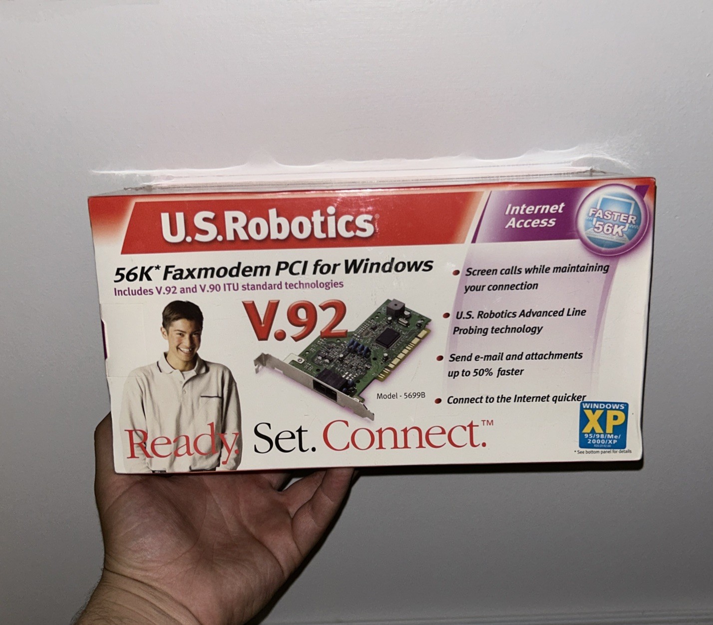 US Robotics 56k Faxmodem PCI For Windows (V.92) Model: USR5699B*NEW SEAL IN BOX!