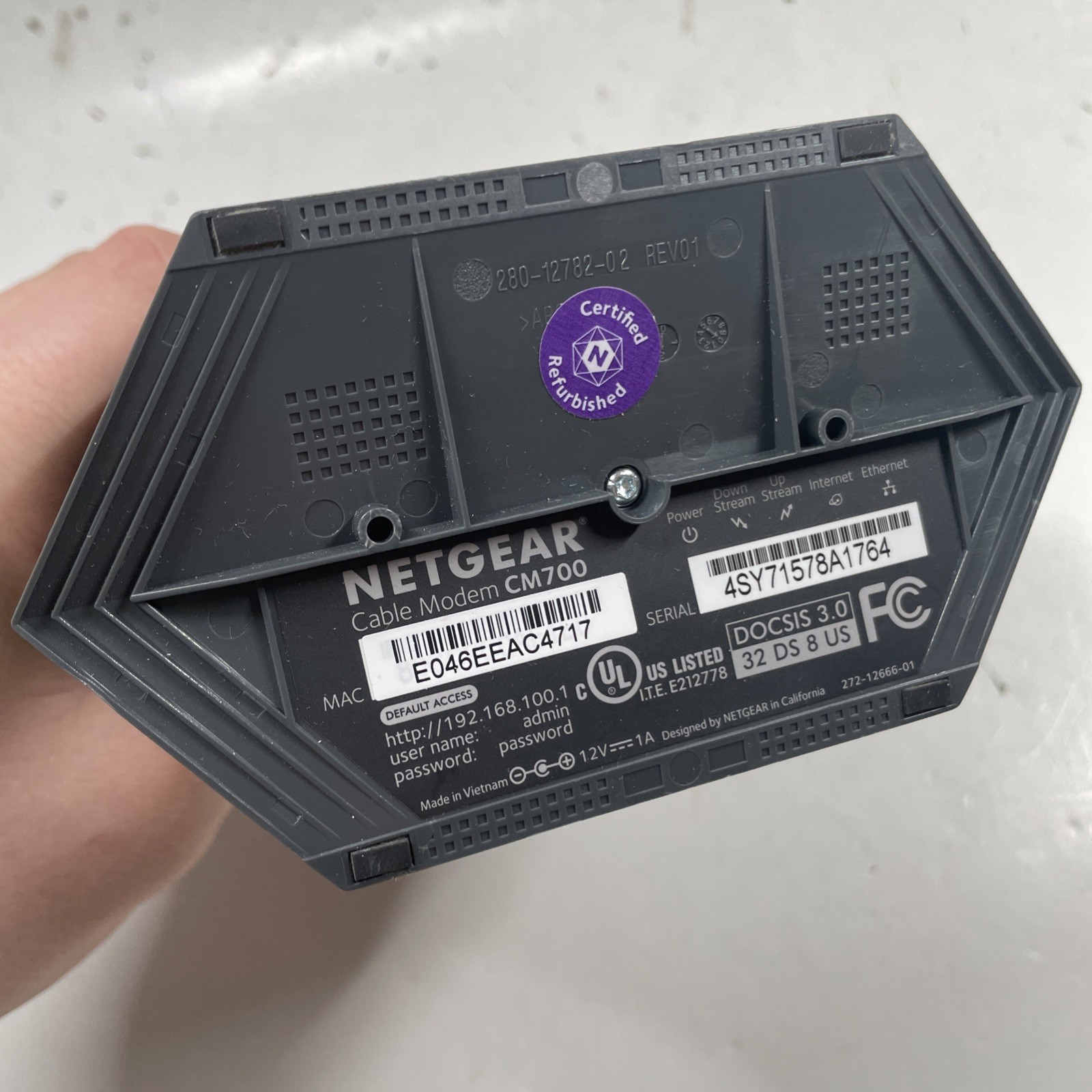 NETGEAR CM700 High Speed Cable Modem CM700-100NAS 1.4Gbps DOCSIS 3.0